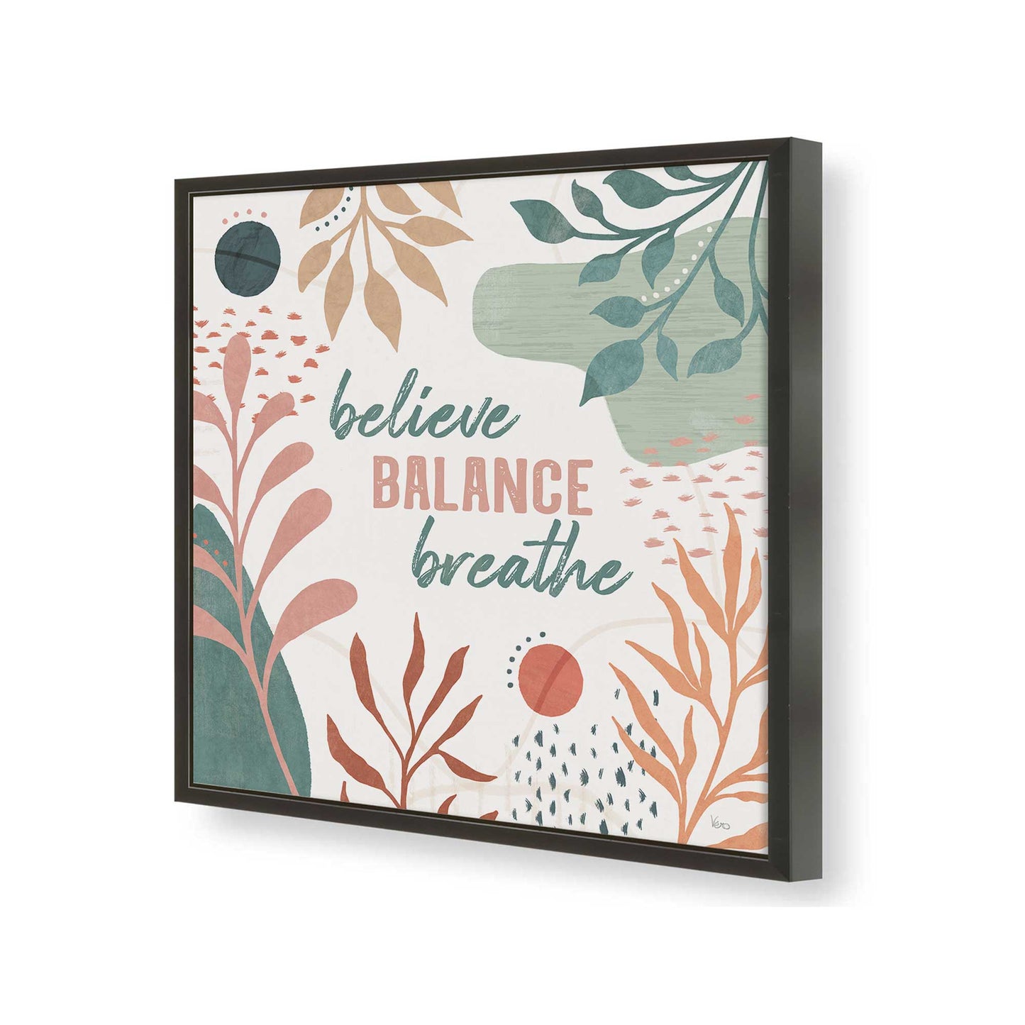 [Color:Satin Black], Picture of art in a Satin Black frame at an angle