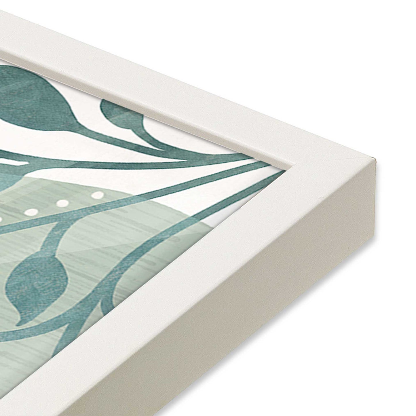 [Color:Opaque White], Picture of art in a Opaque White frame of the corner