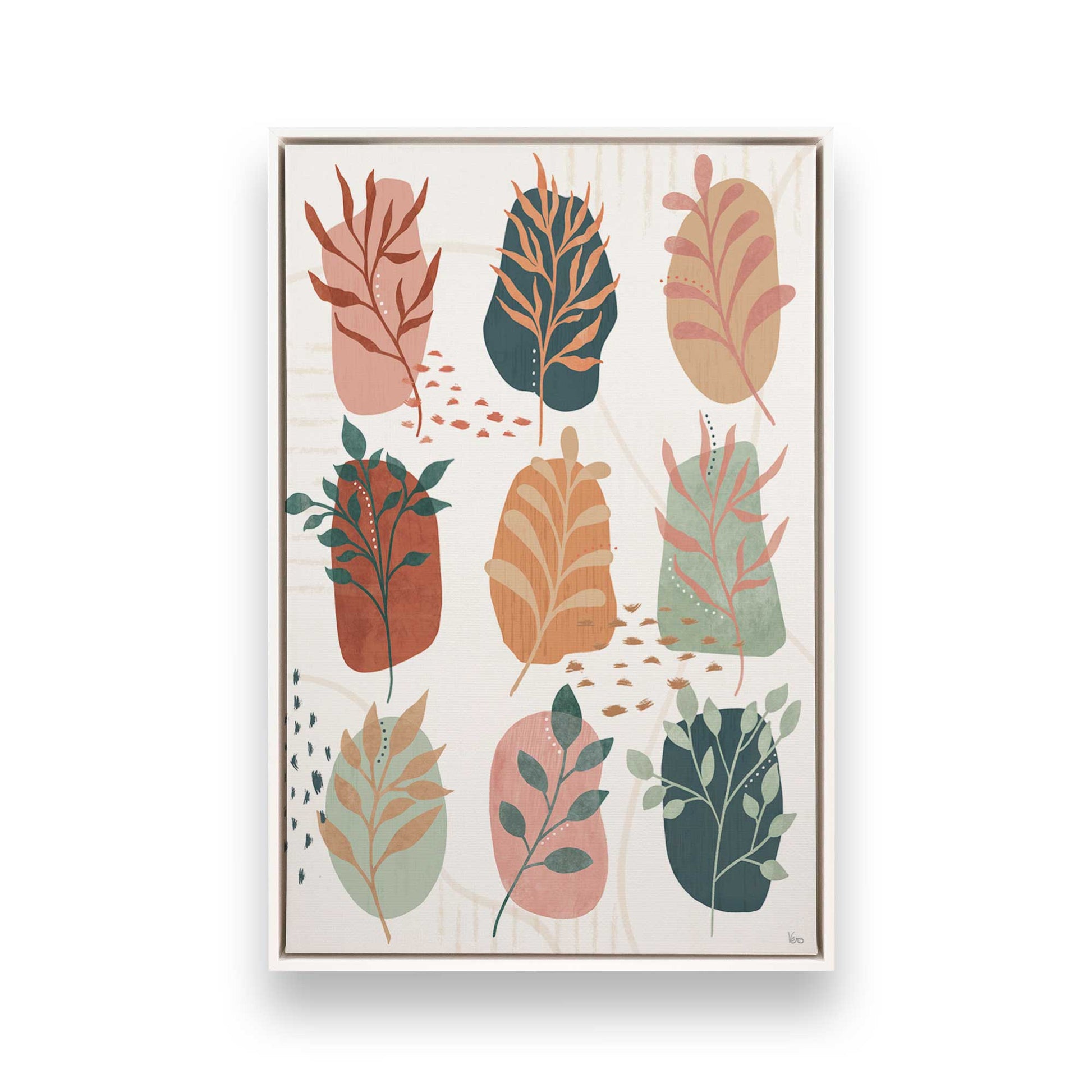 [Color:Opaque White], Picture of art in a White frame