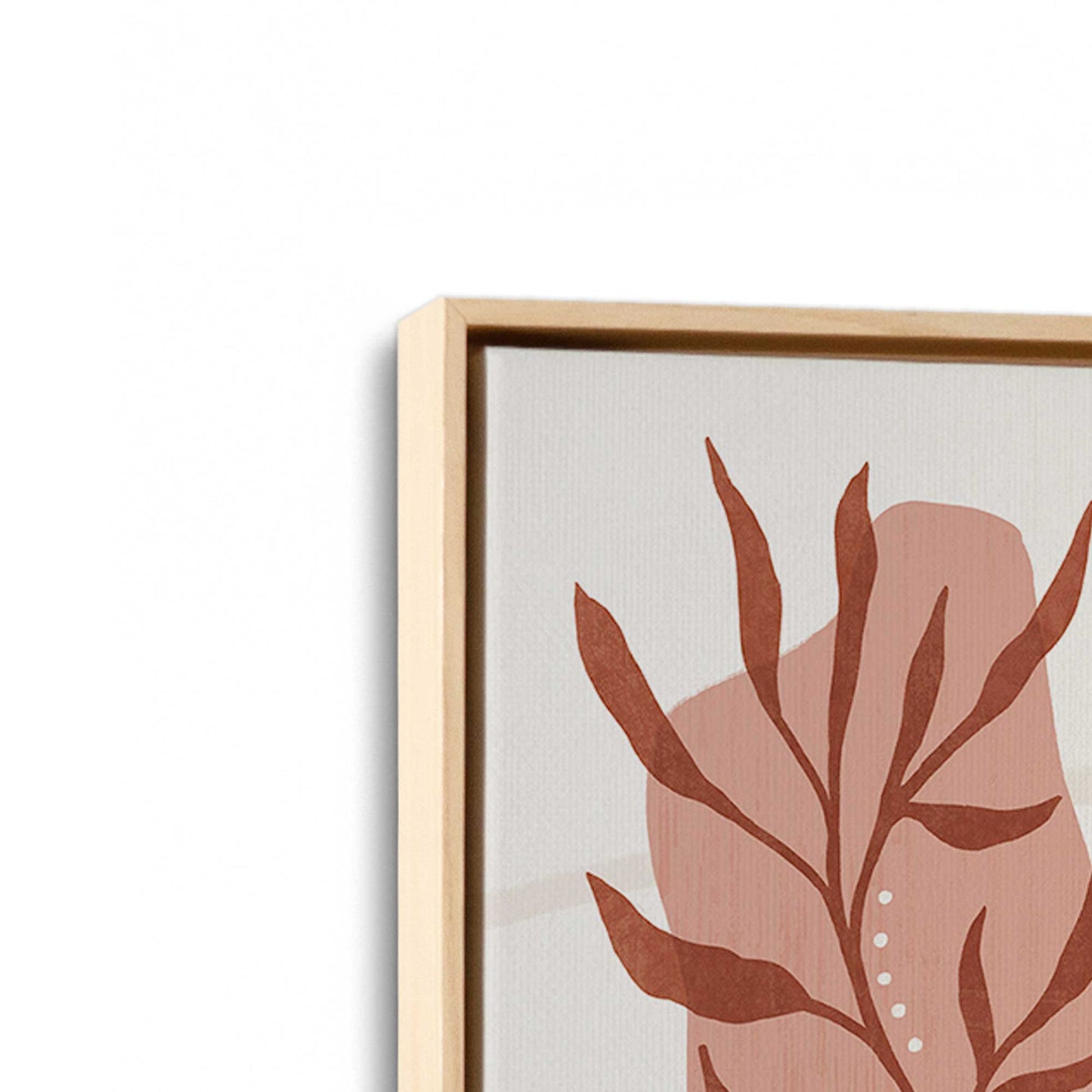 [Color:American Maple], Picture of art in a American Maple frame at an angle