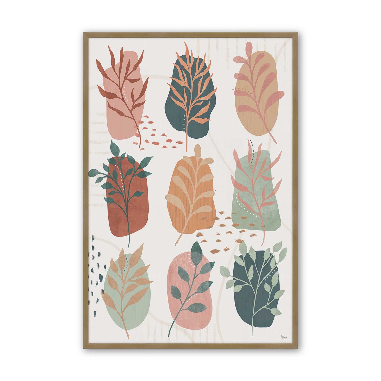 [Color:Brushed Gold], Picture of art in a Brushed Gold frame