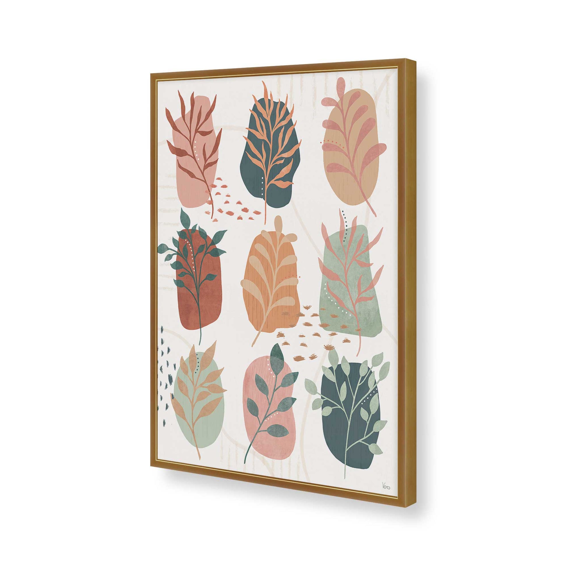 [Color:Polished Gold], Picture of art in a Polished Gold frame of the corner