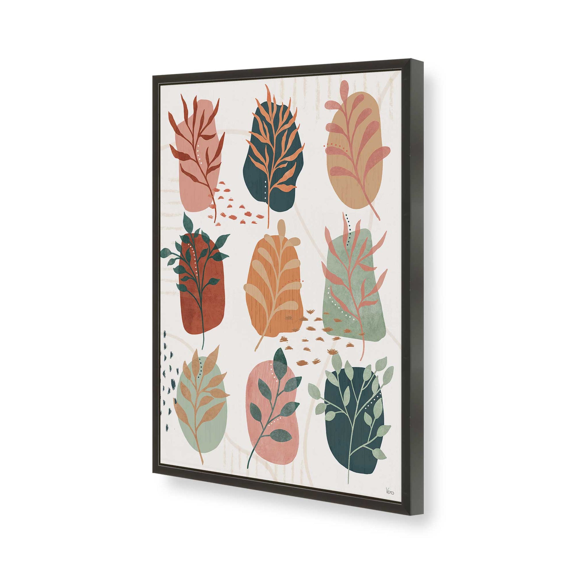 [Color:Satin Black], Picture of art in a Satin Black frame of the corner