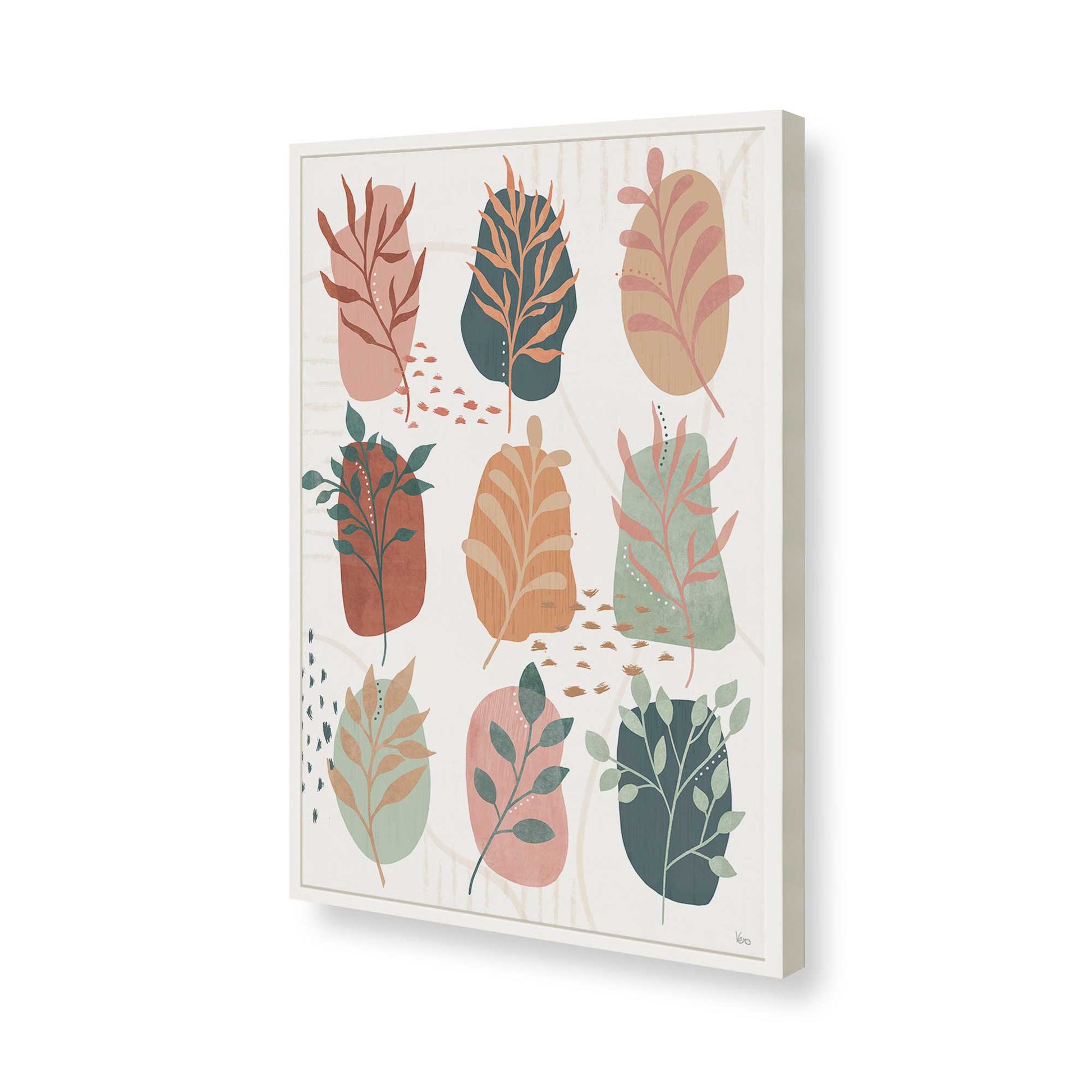 [Color:Opaque White], Picture of art in a Opaque White frame of the corner