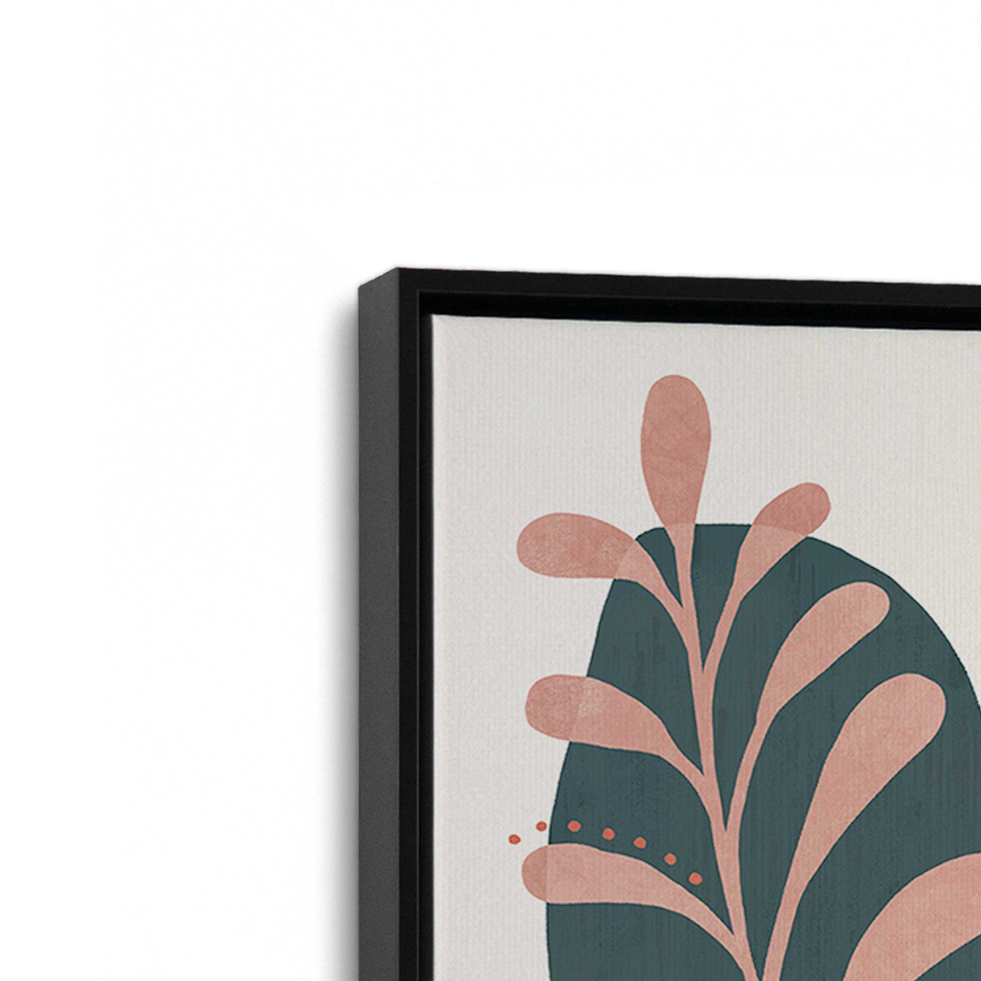[Color:Satin Black], Picture of art in a Satin Black frame at an angle