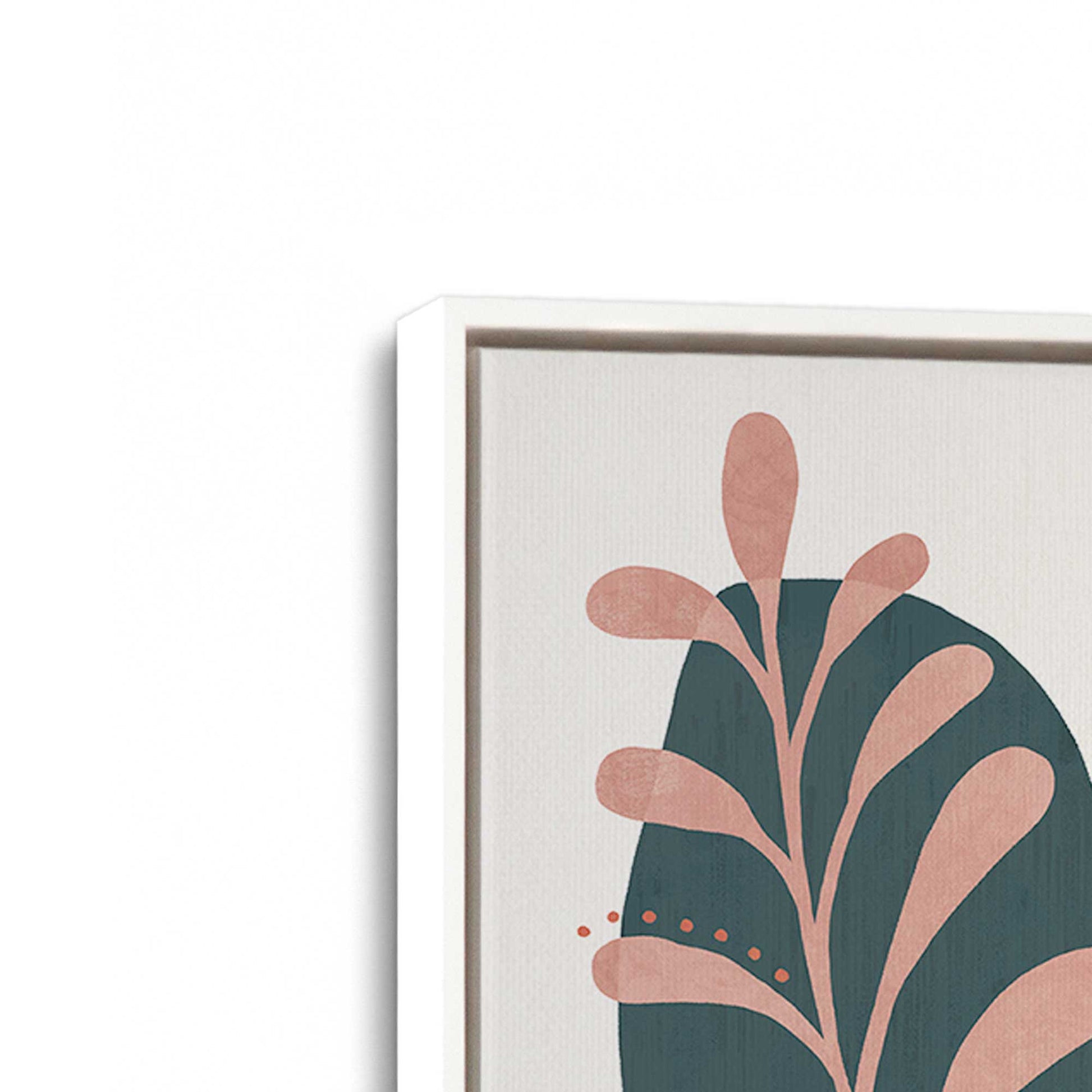 [Color:Opaque White], Picture of art in a White frame at an angle