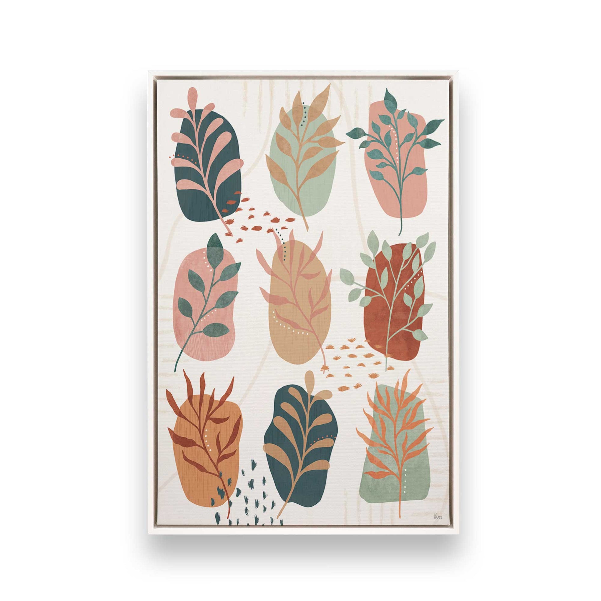 [Color:Opaque White], Picture of art in a White frame