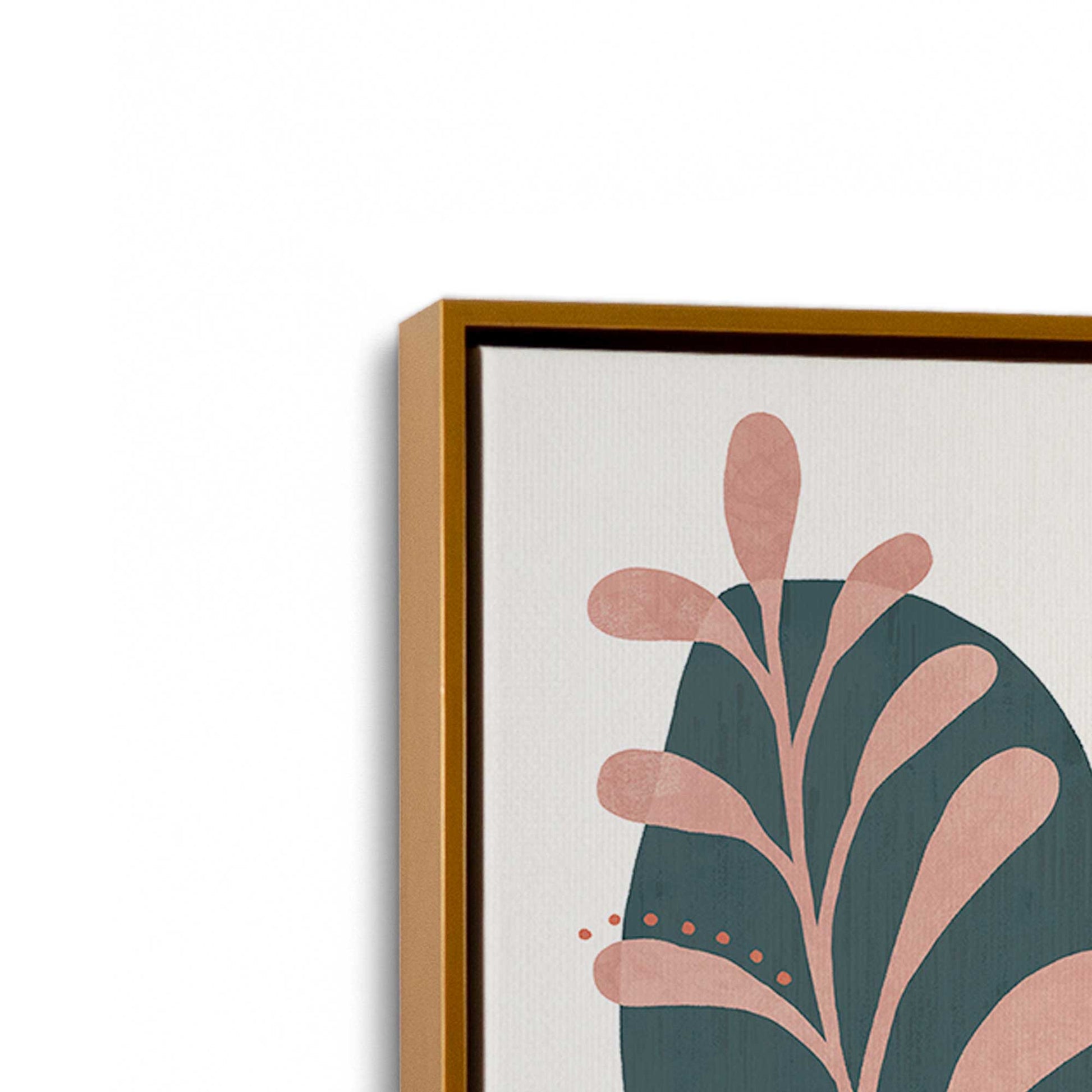 [Color:Polished Gold], Picture of art in a Polished Gold frame at an angle