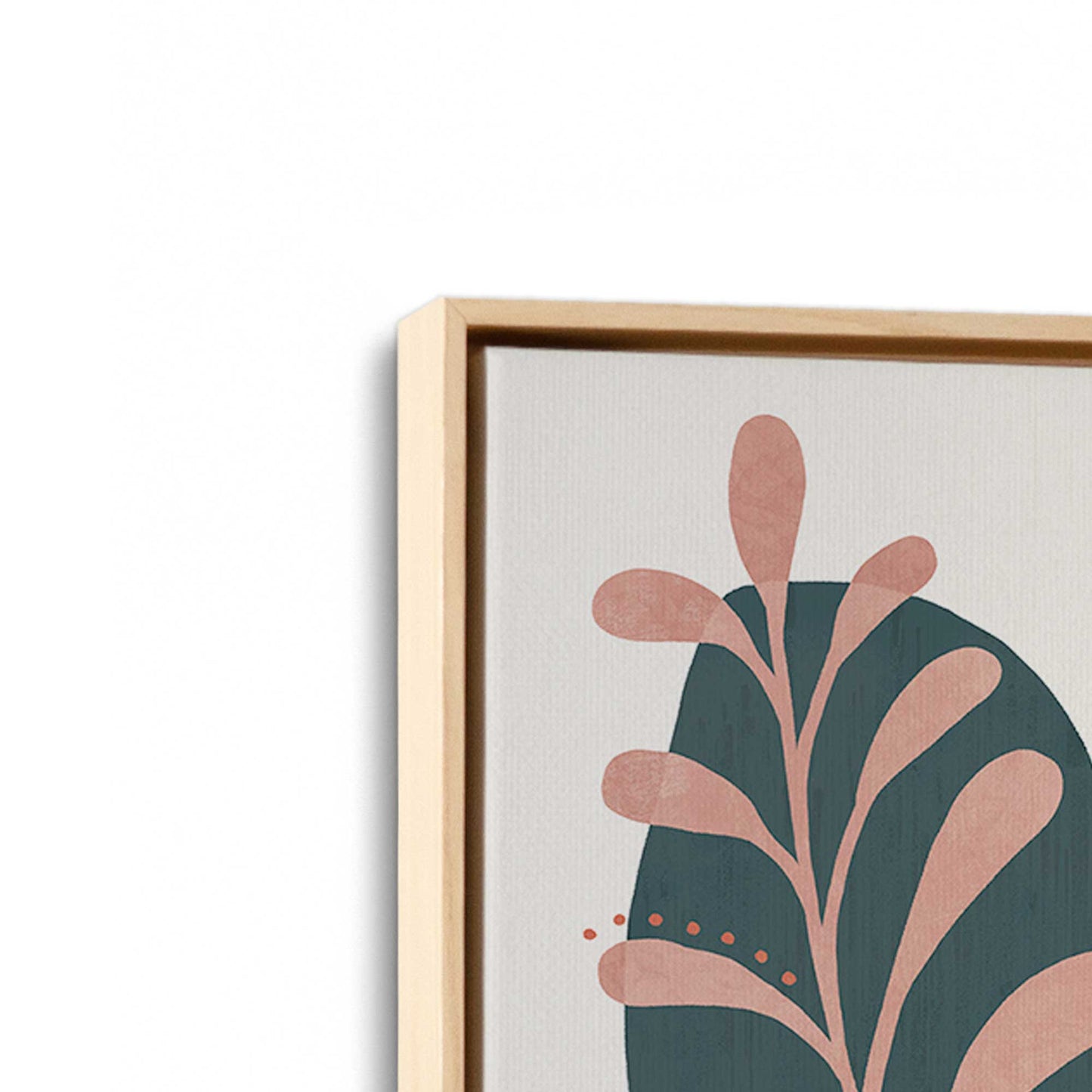 [Color:American Maple], Picture of art in a American Maple frame at an angle