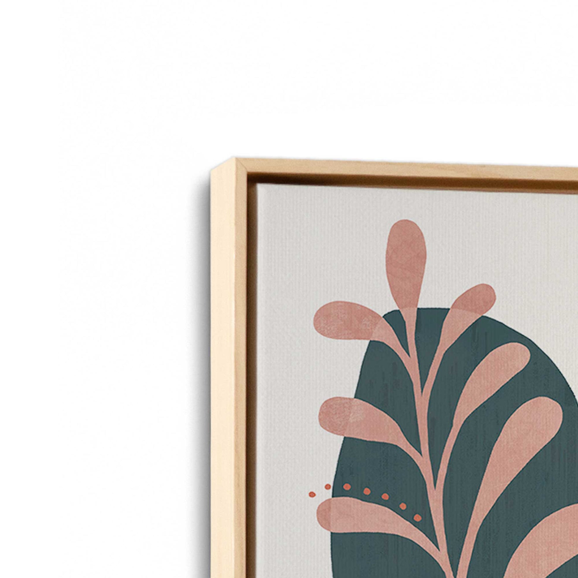 [Color:American Maple], Picture of art in a American Maple frame at an angle