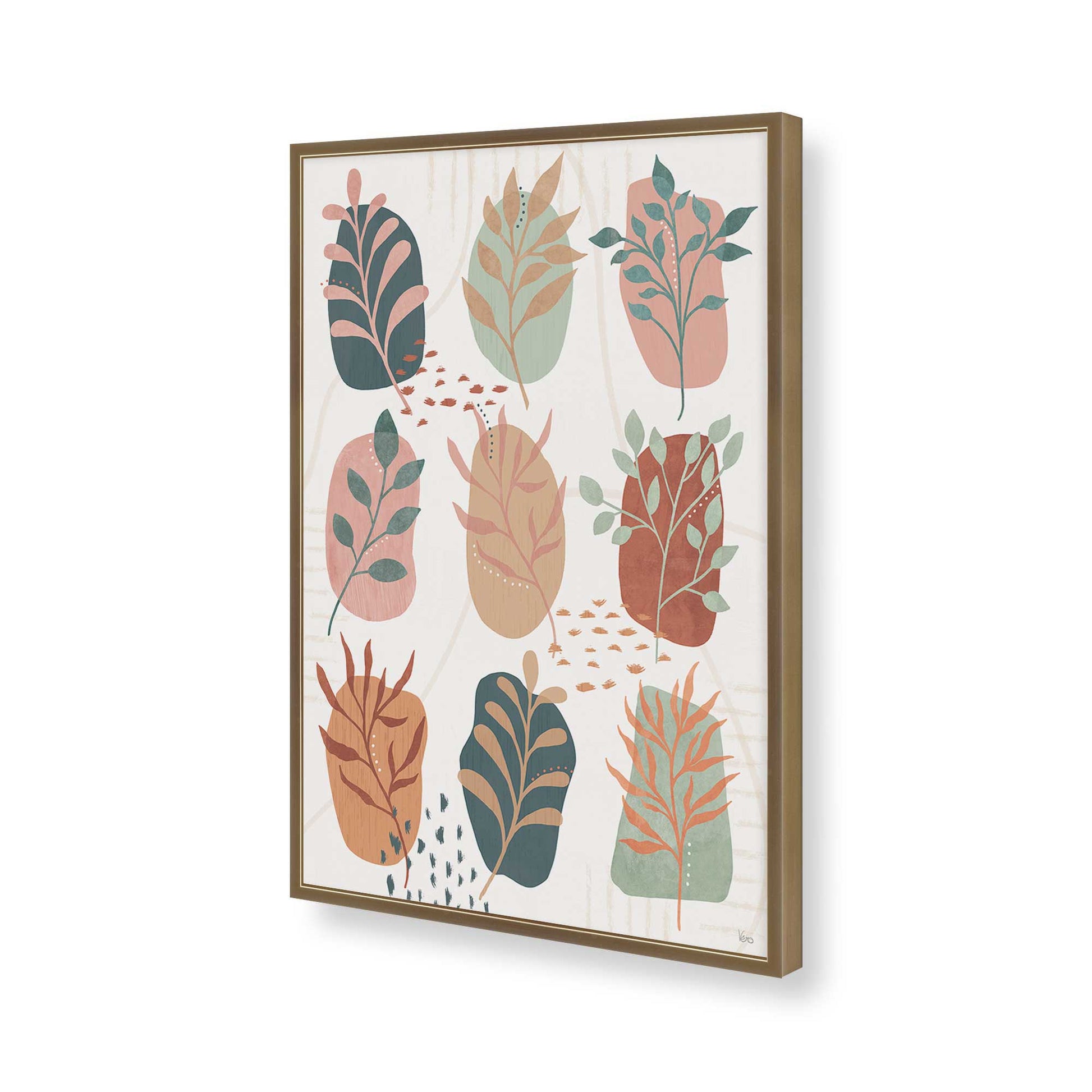 [Color:Brushed Gold], Picture of art in a Brushed Gold frame of the corner