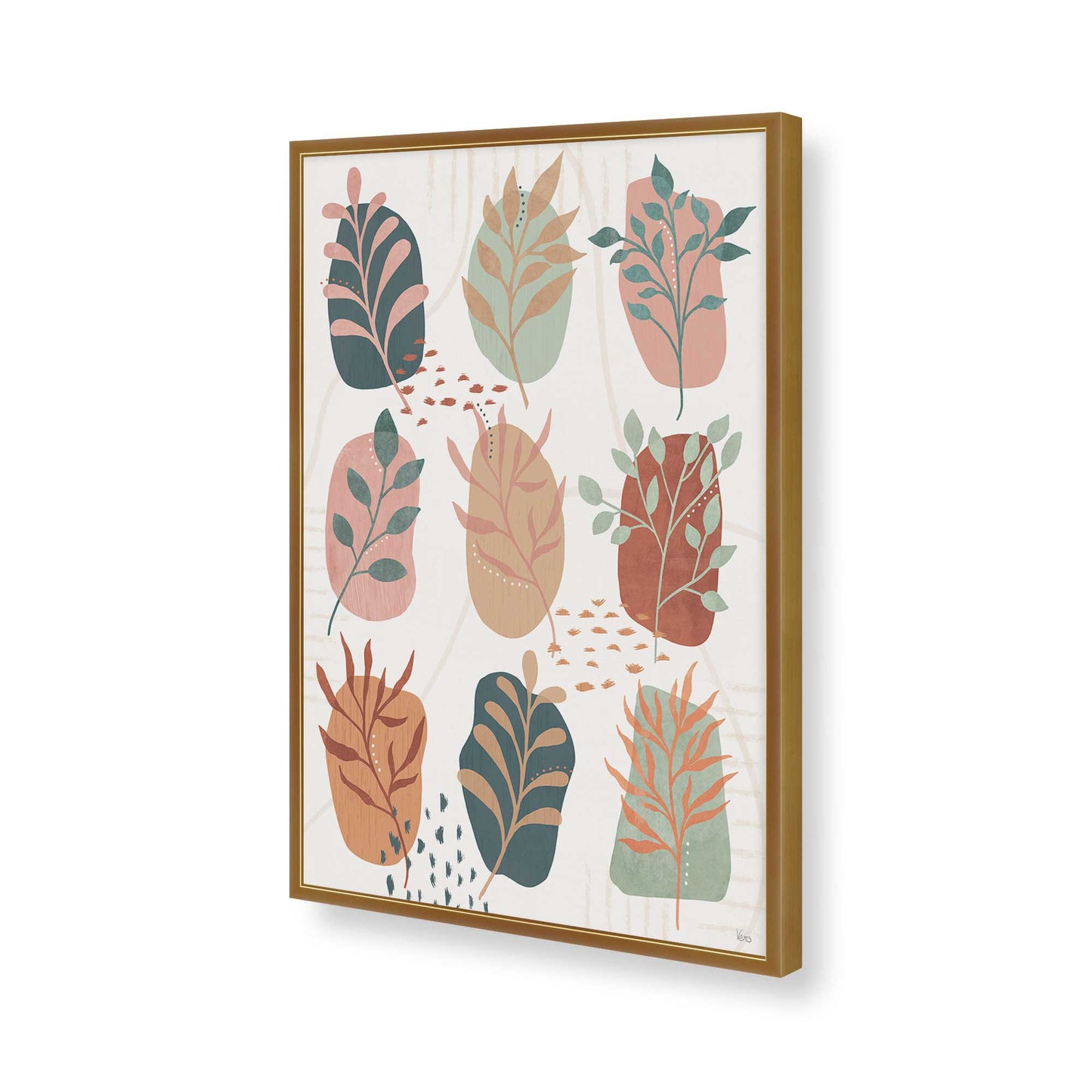 [Color:Polished Gold], Picture of art in a Polished Gold frame of the corner