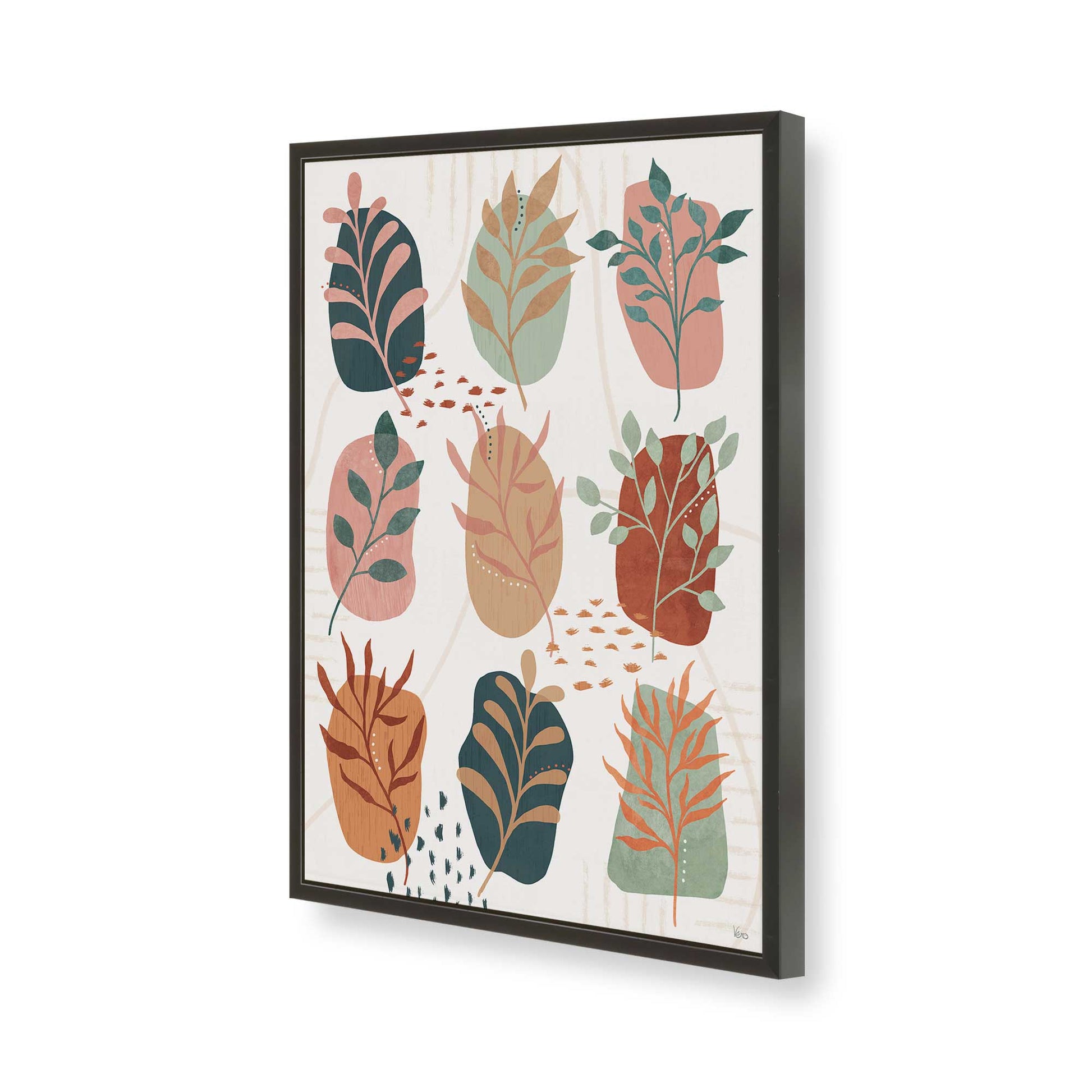 [Color:Satin Black], Picture of art in a Satin Black frame of the corner