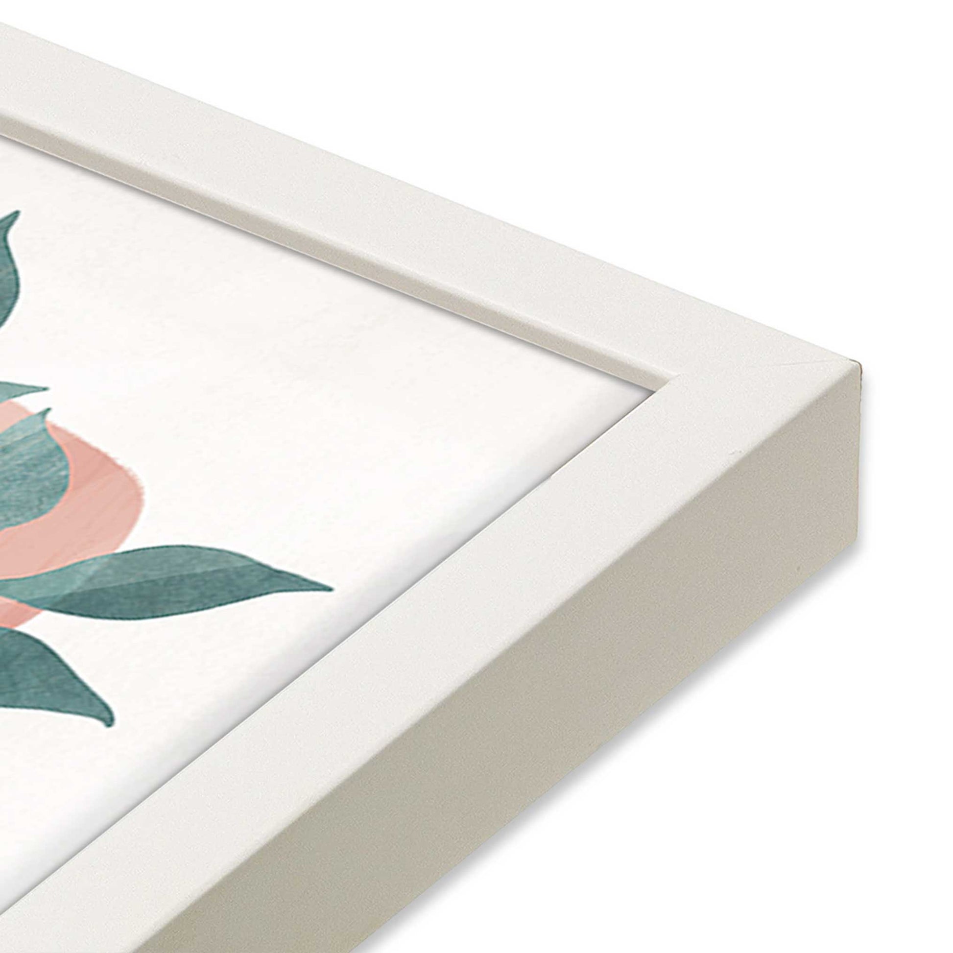 [Color:Opaque White], Picture of art in a Opaque White frame at an angle