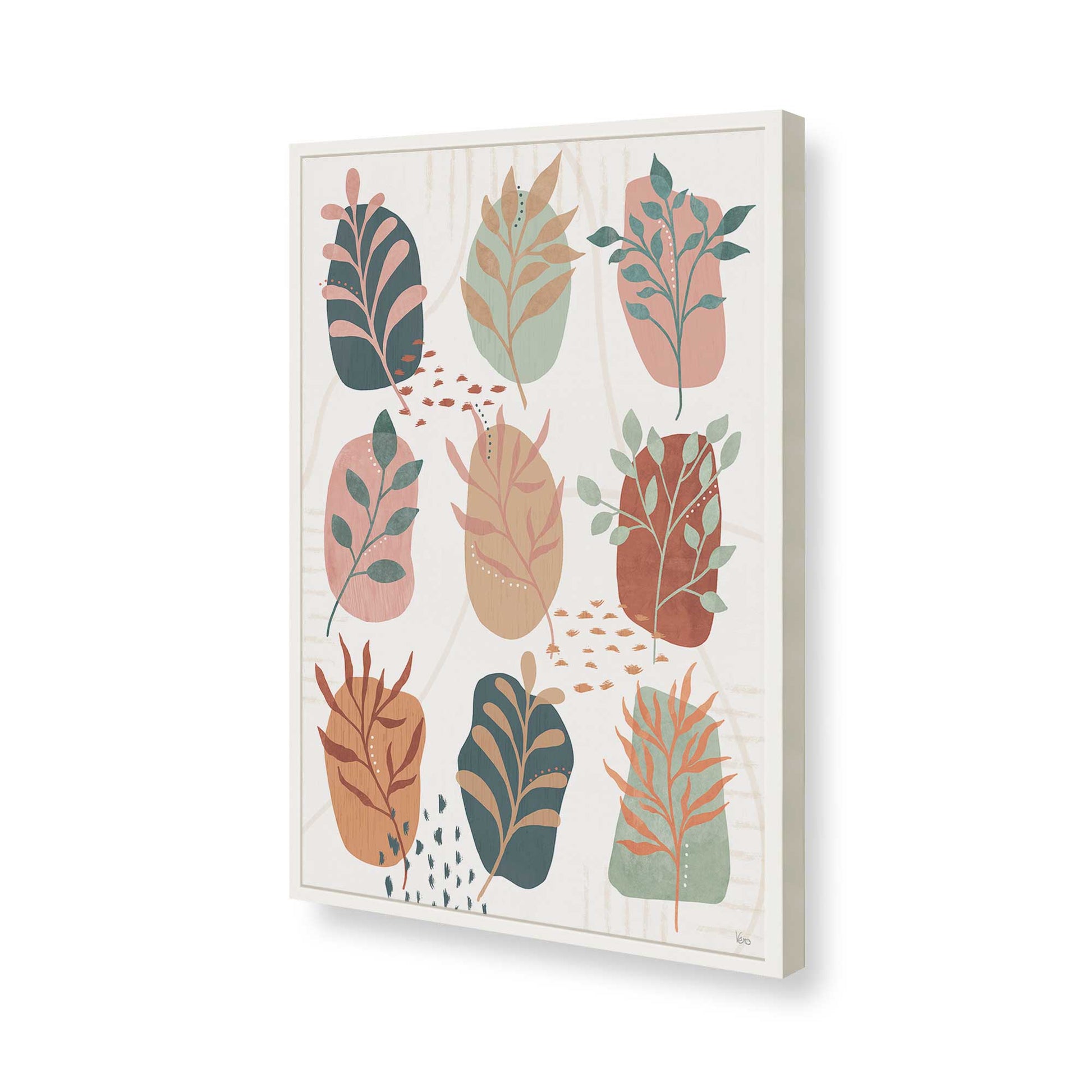 [Color:Opaque White], Picture of art in a Opaque White frame of the corner