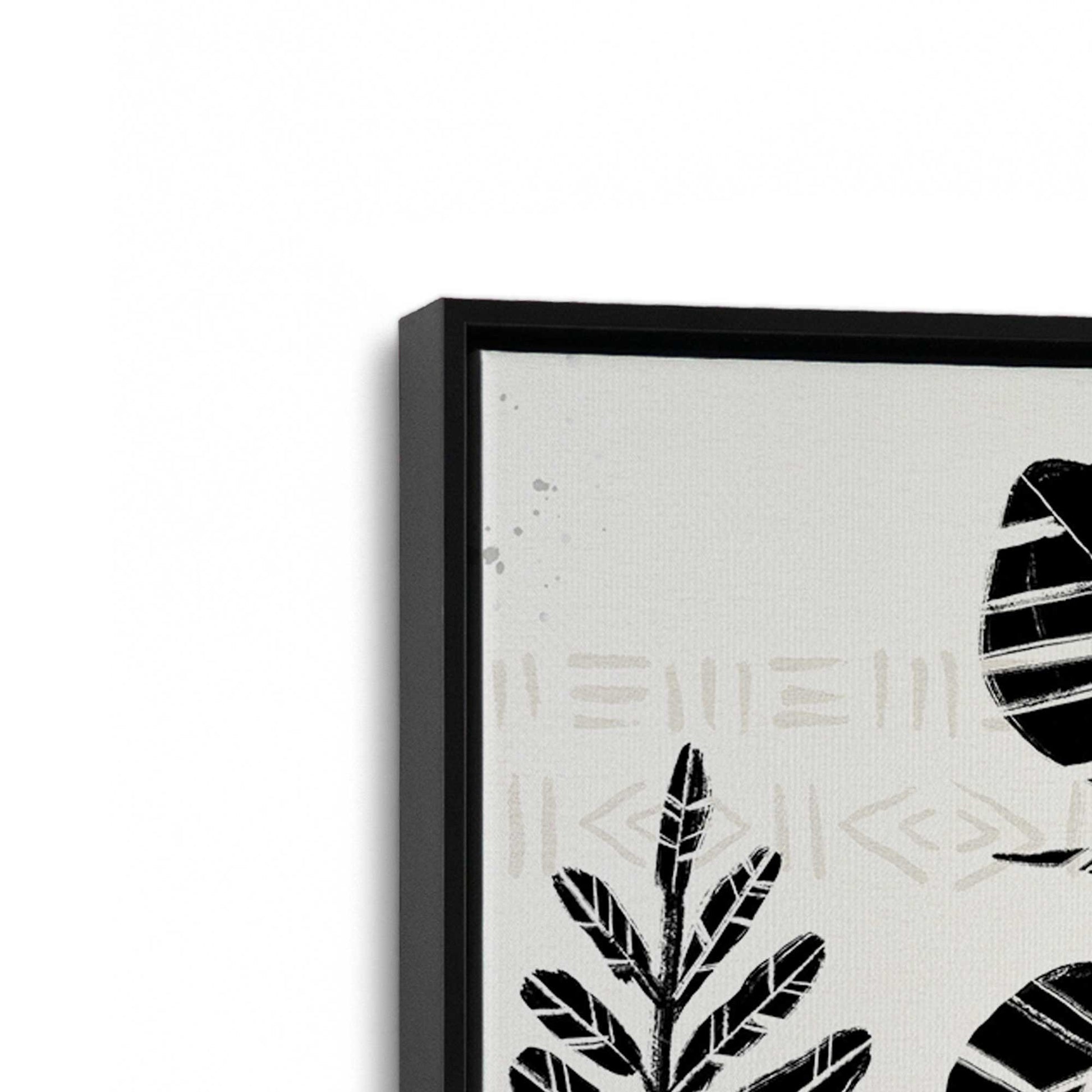 [Color:Satin Black], Picture of art in a Satin Black frame at an angle