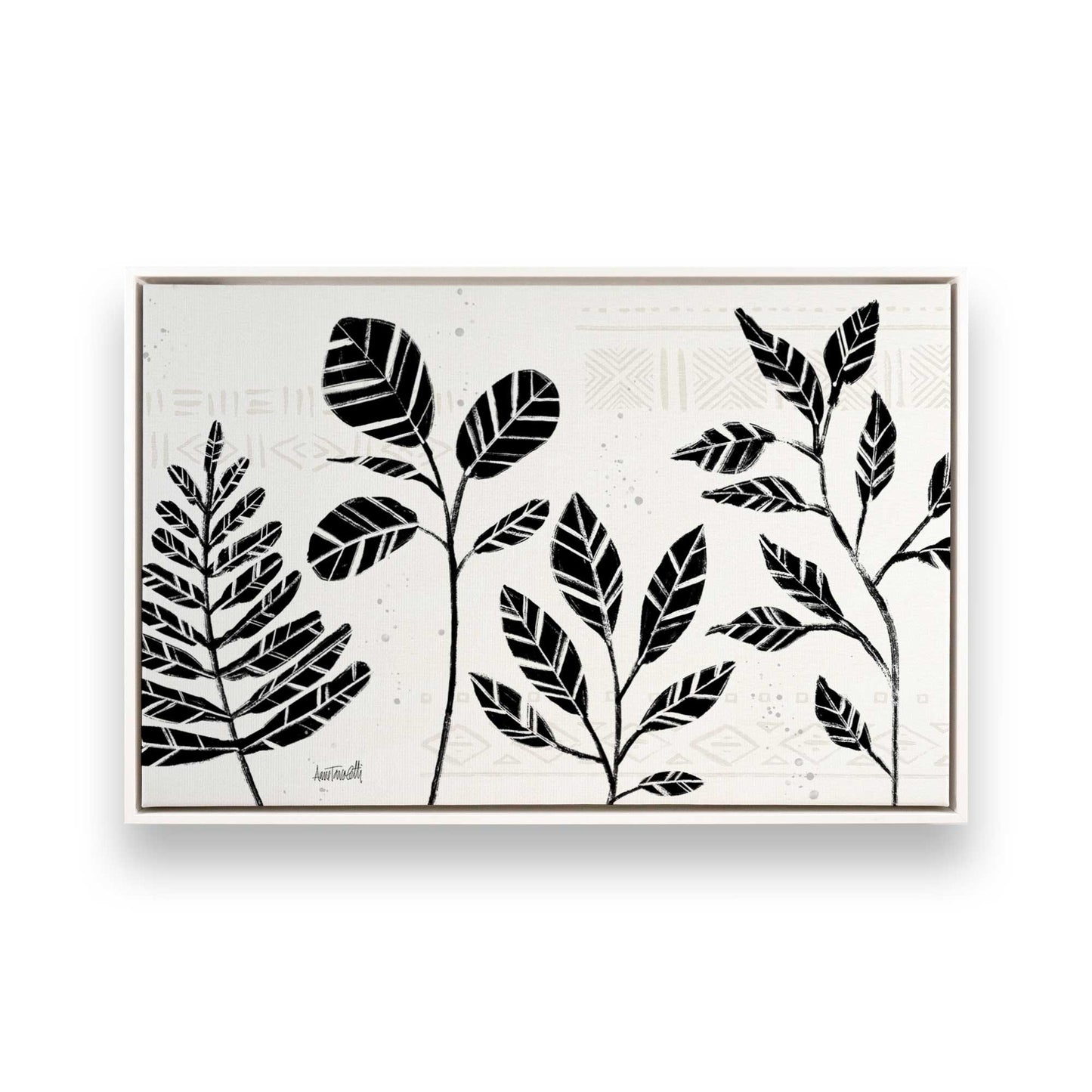 [Color:Opaque White], Picture of art in a White frame
