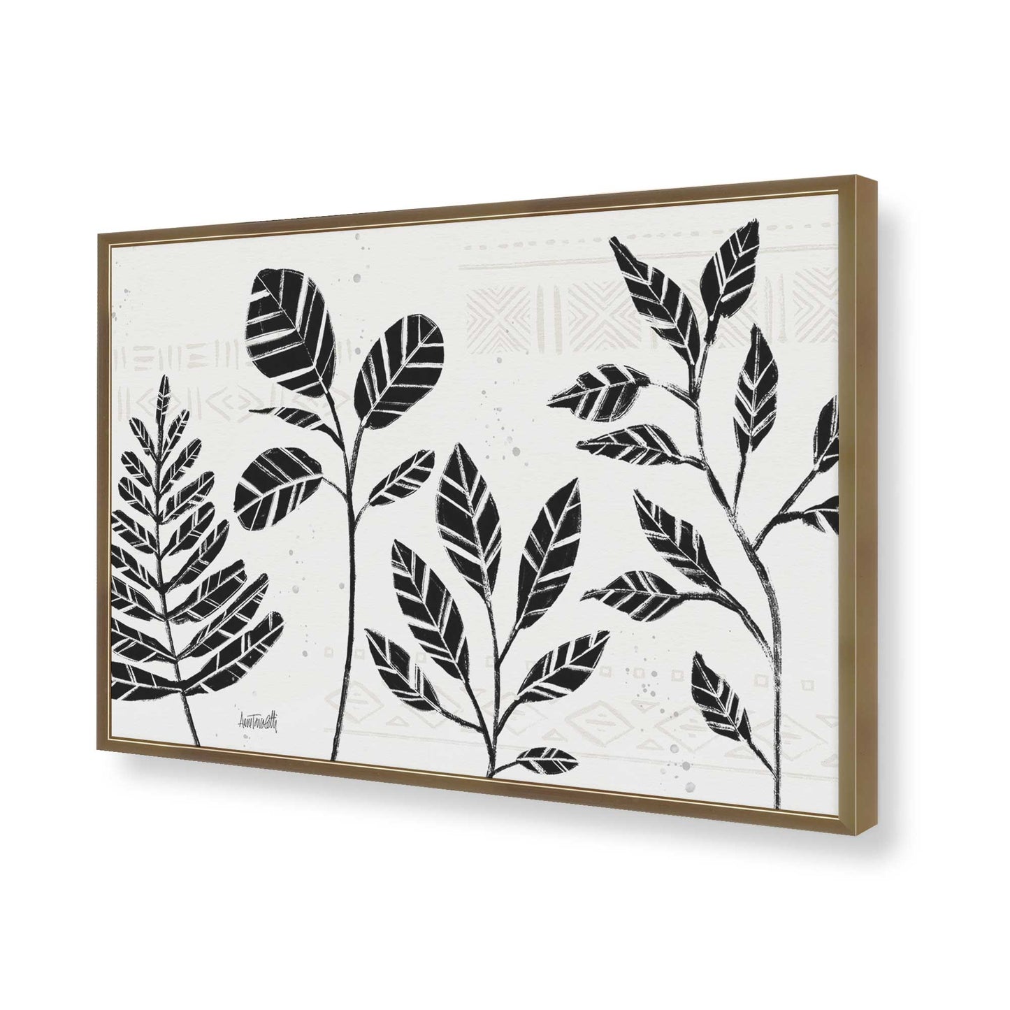 [Color:Brushed Gold], Picture of art in a Brushed Gold frame of the corner