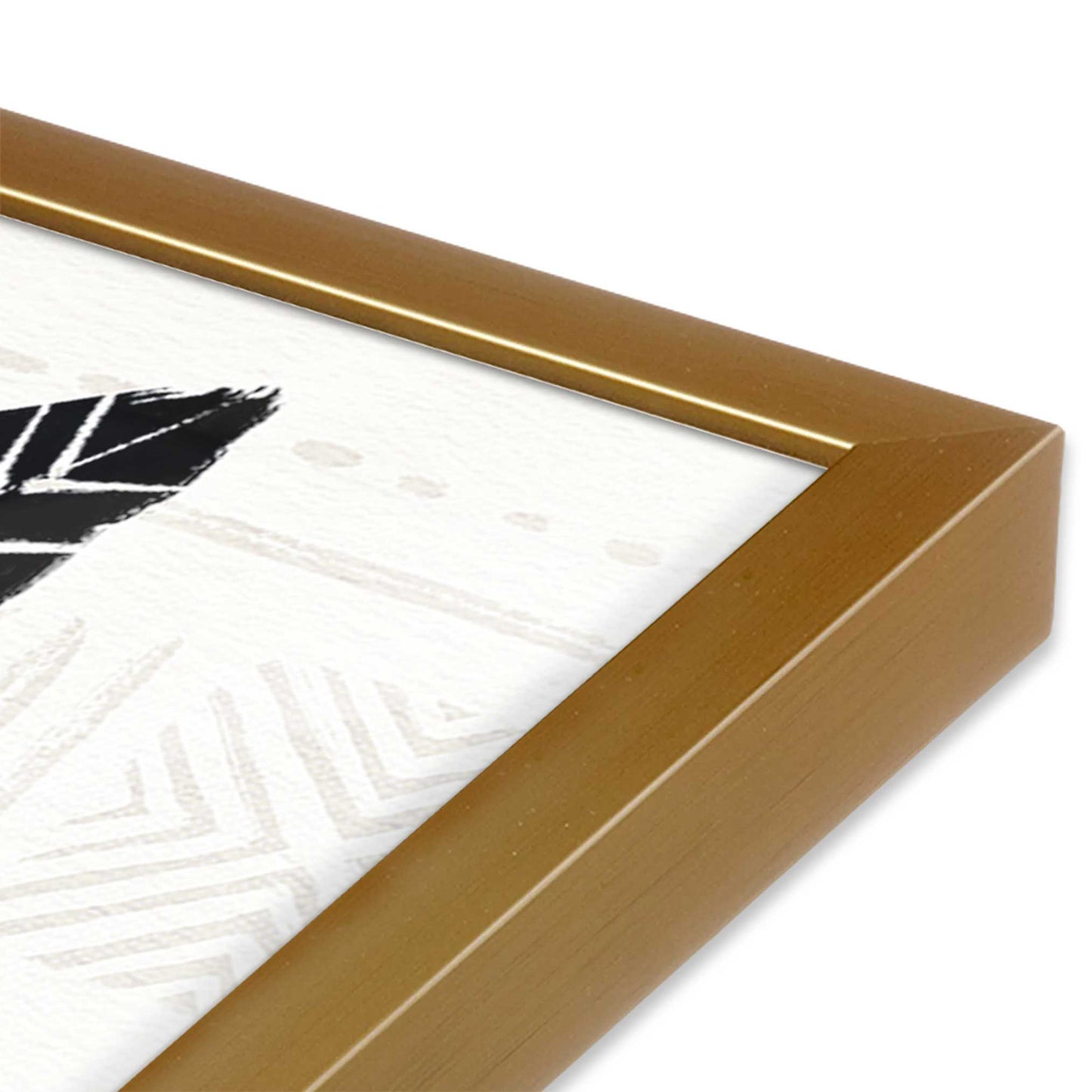 [Color:Polished Gold], Picture of art in a Polished Gold frame at an angle