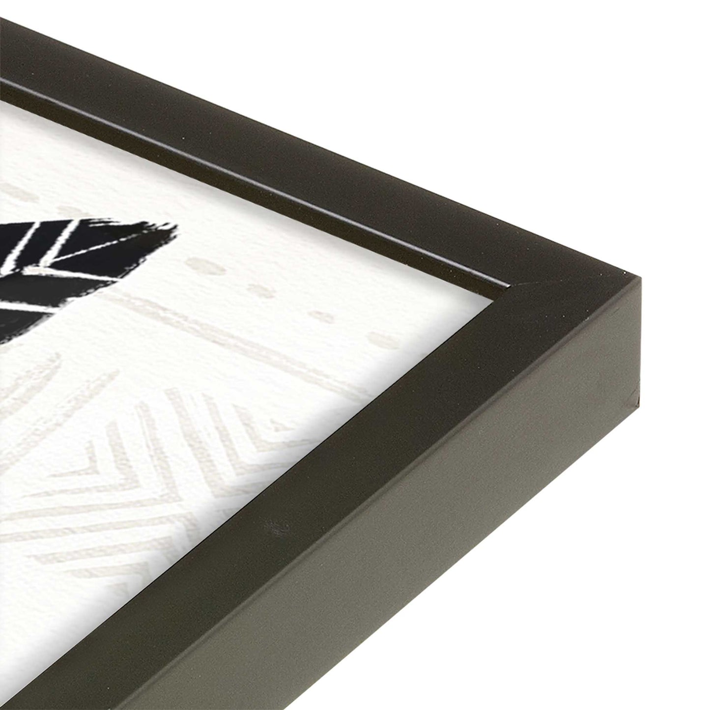 [Color:Satin Black], Picture of art in a Satin Black frame at an angle