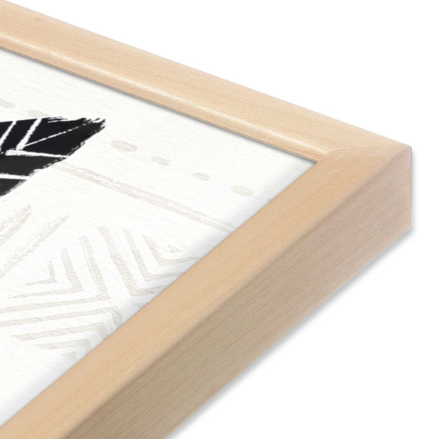 [Color:Raw Maple], Picture of art in a Raw Maple frame at an angle