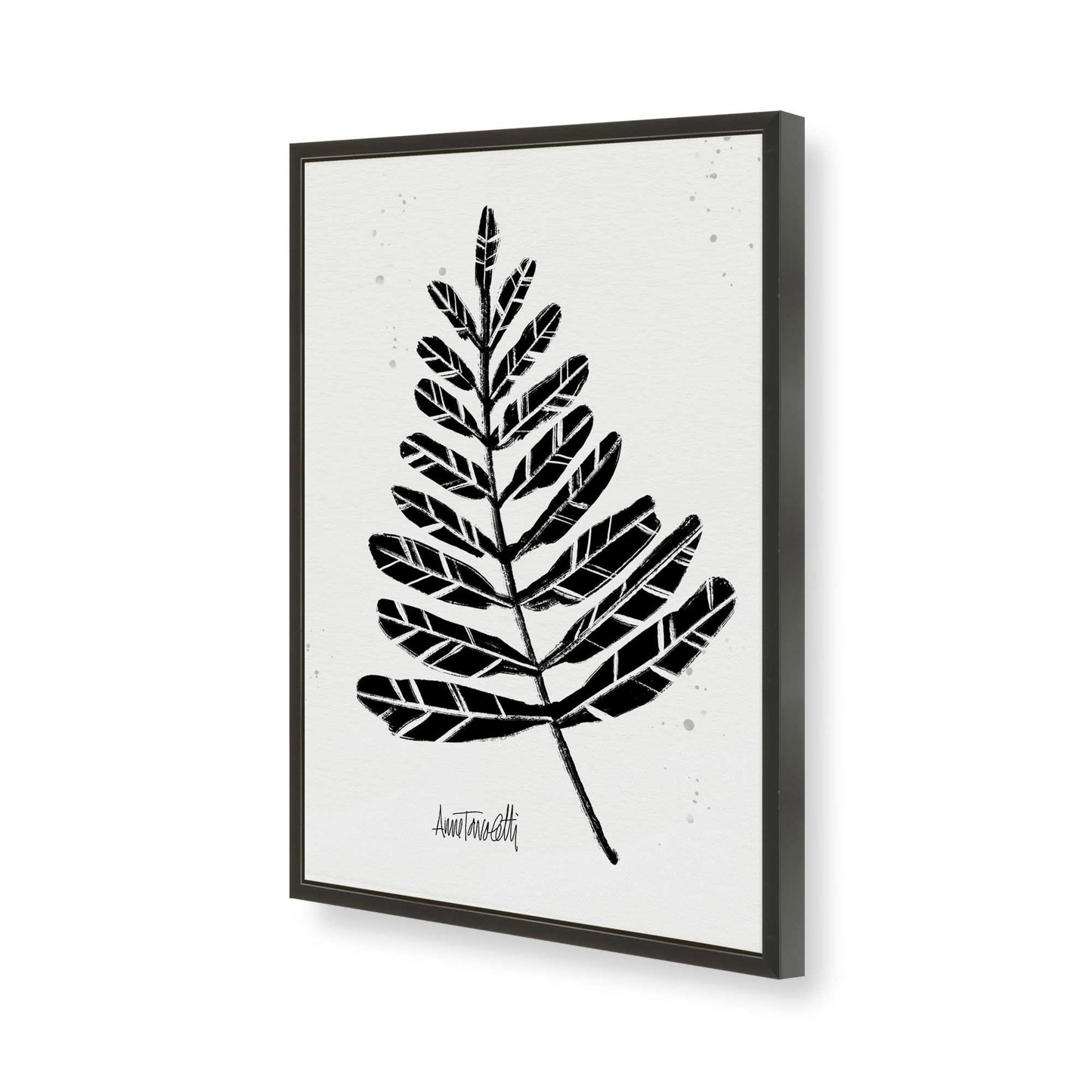 [Color:Satin Black], Picture of art in a Satin Black frame of the corner