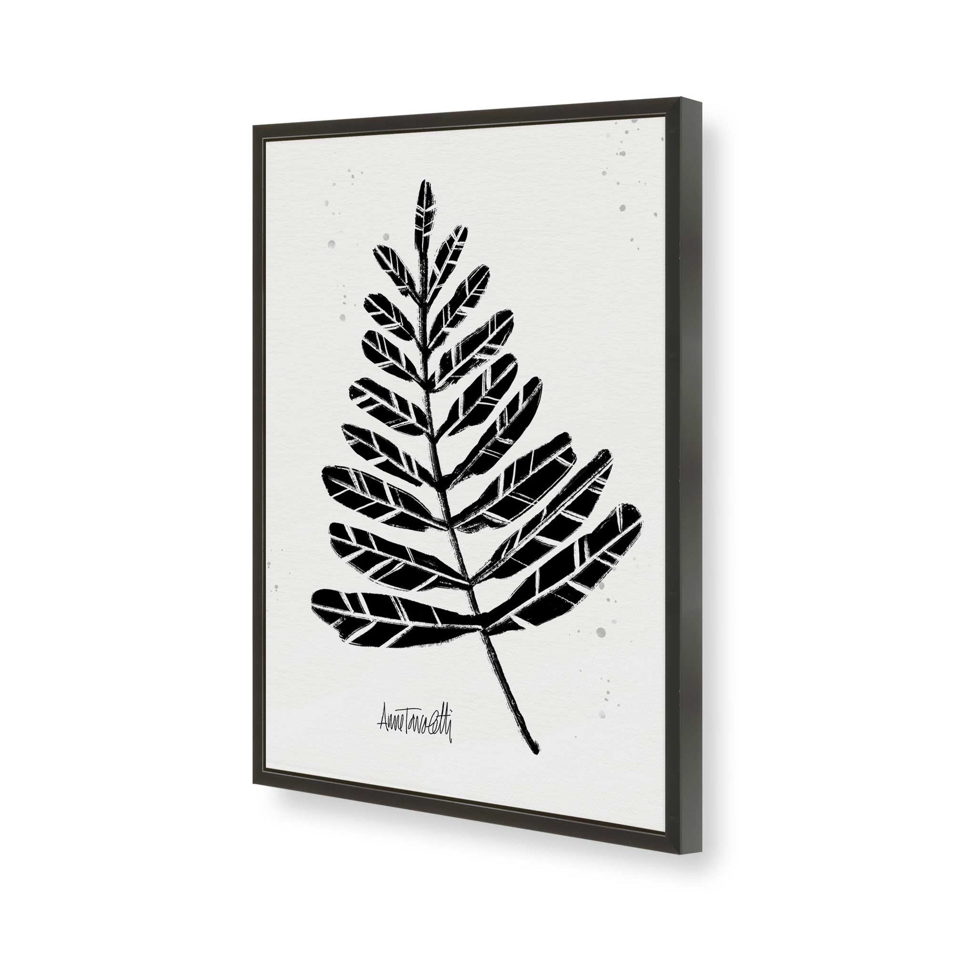 [Color:Satin Black], Picture of art in a Satin Black frame of the corner