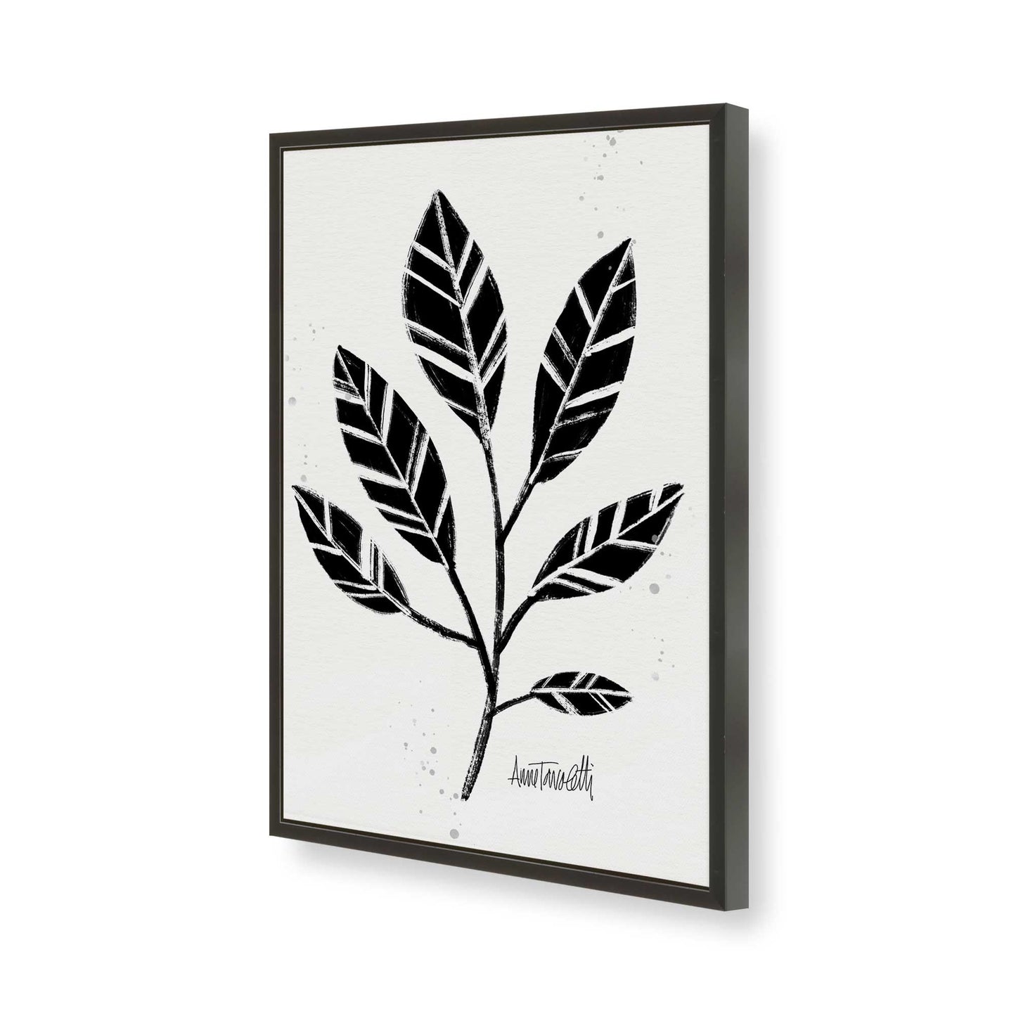[Color:Satin Black], Picture of art in a Satin Black frame of the corner
