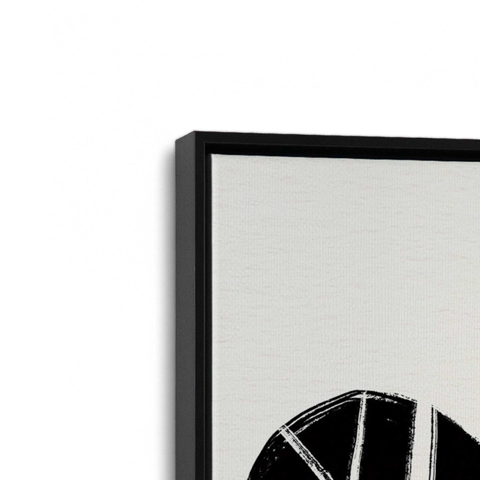 [Color:Satin Black], Picture of art in a Satin Black frame at an angle