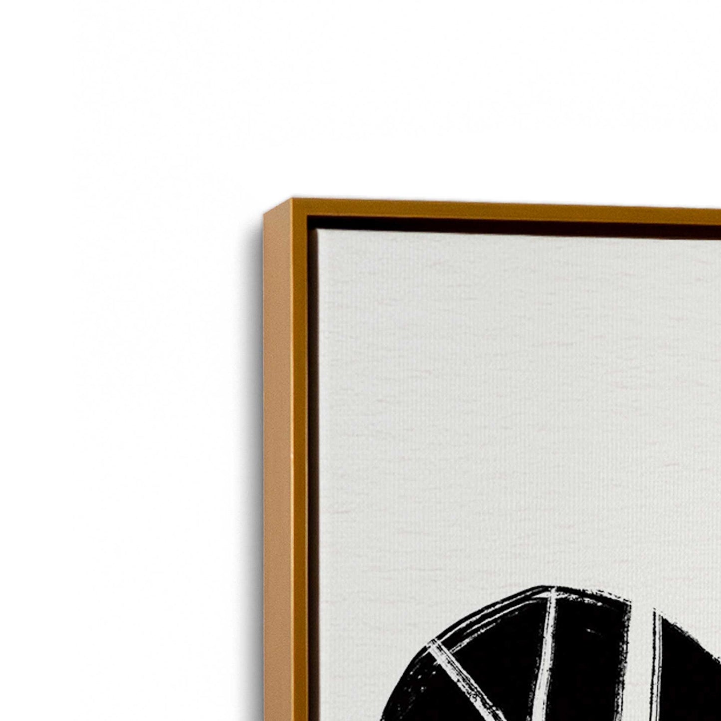 [Color:Polished Gold], Picture of art in a Polished Gold frame at an angle