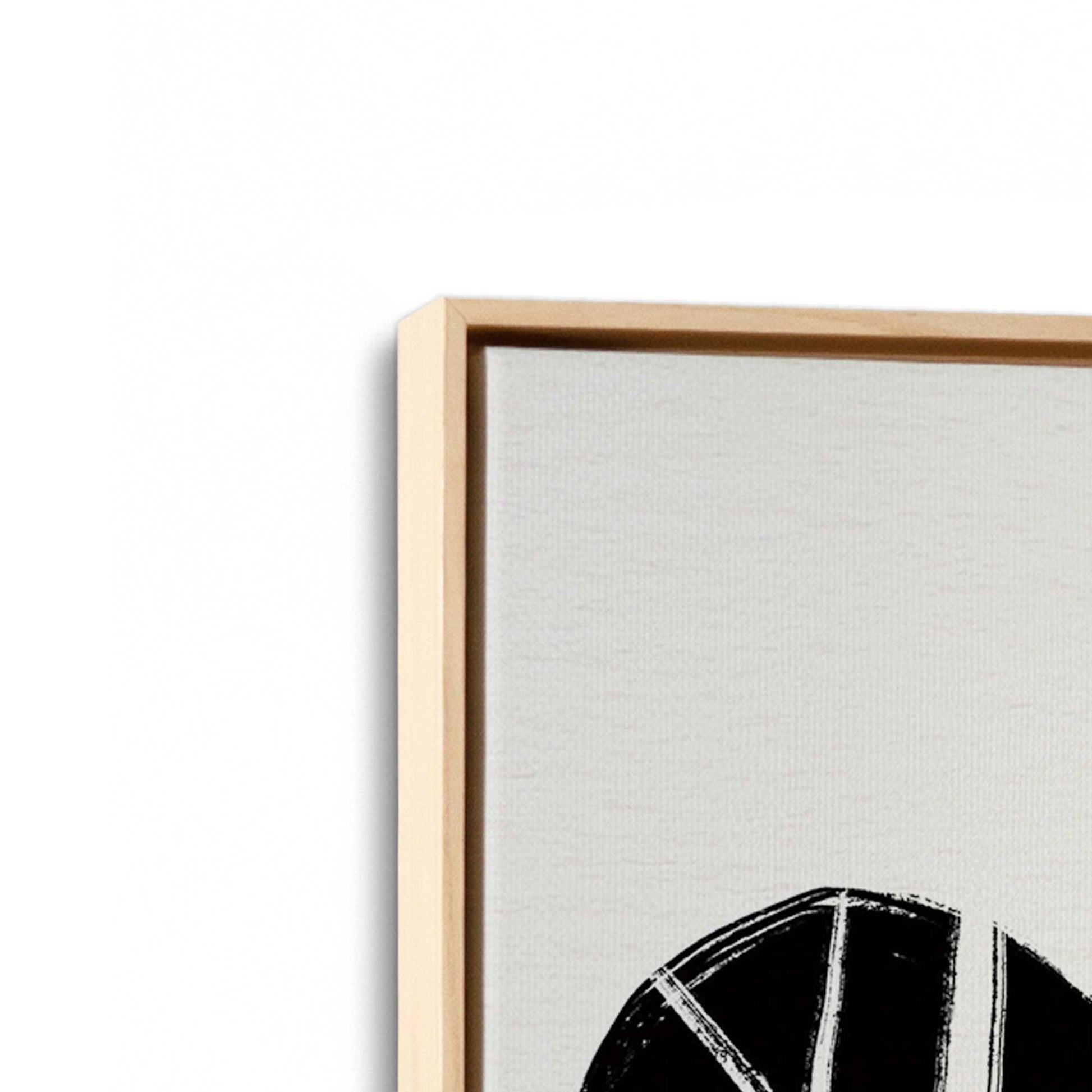 [Color:American Maple], Picture of art in a American Maple frame at an angle