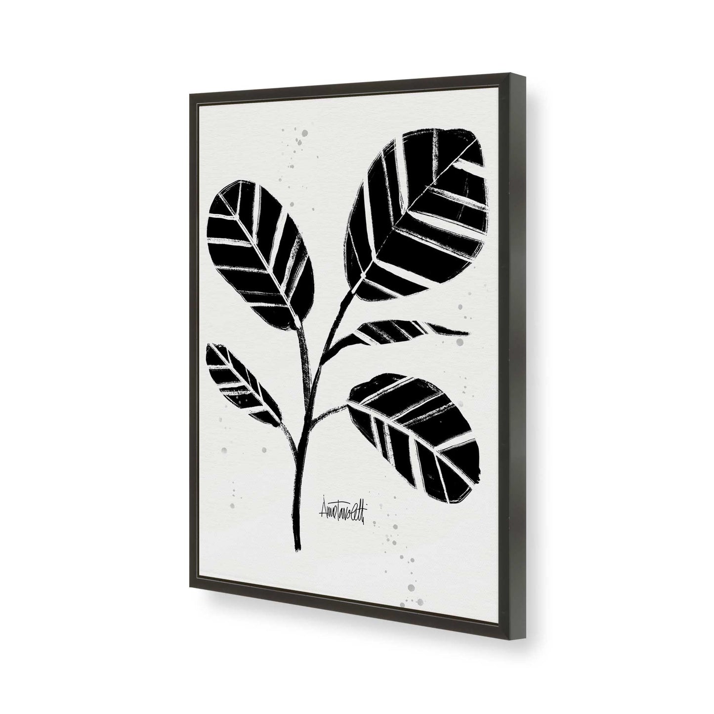 [Color:Satin Black], Picture of art in a Satin Black frame of the corner