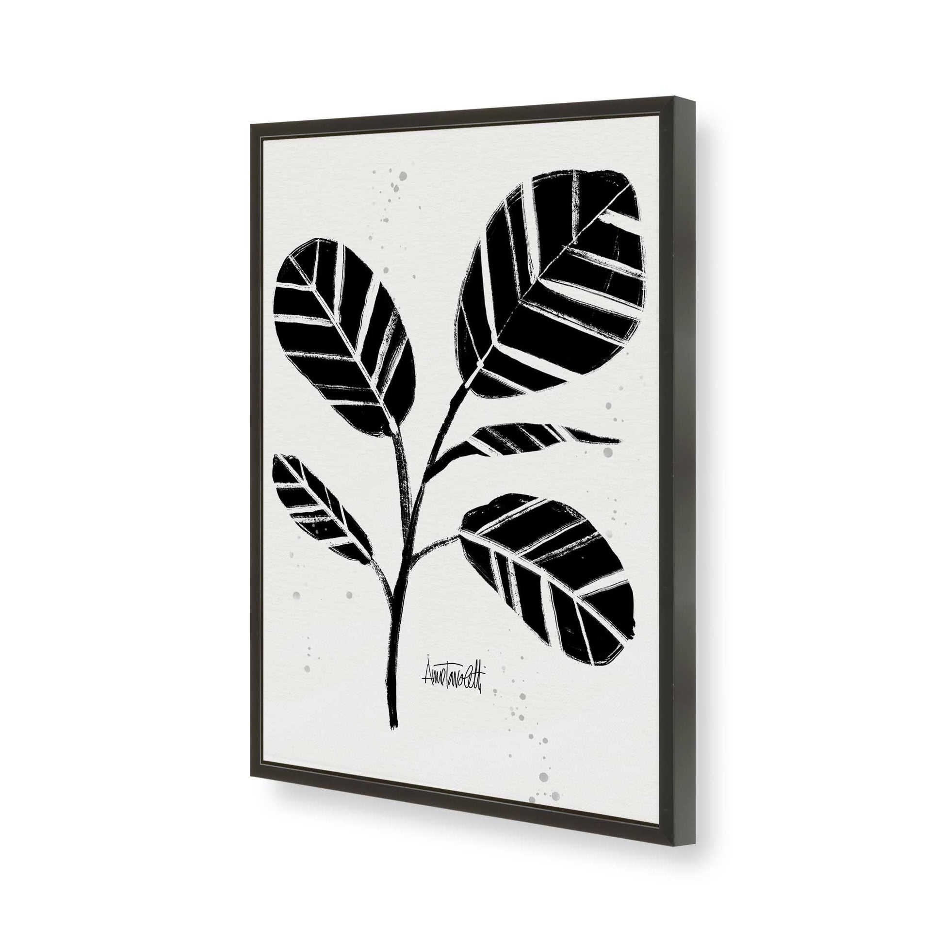 [Color:Satin Black], Picture of art in a Satin Black frame of the corner