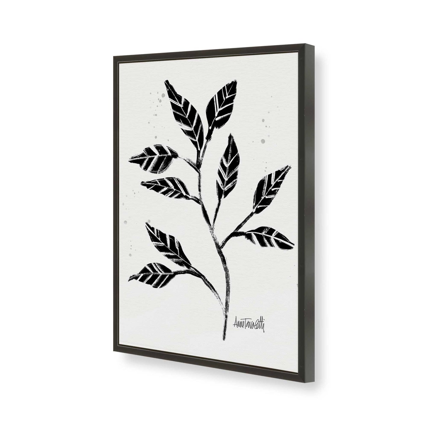 [Color:Satin Black], Picture of art in a Satin Black frame of the corner