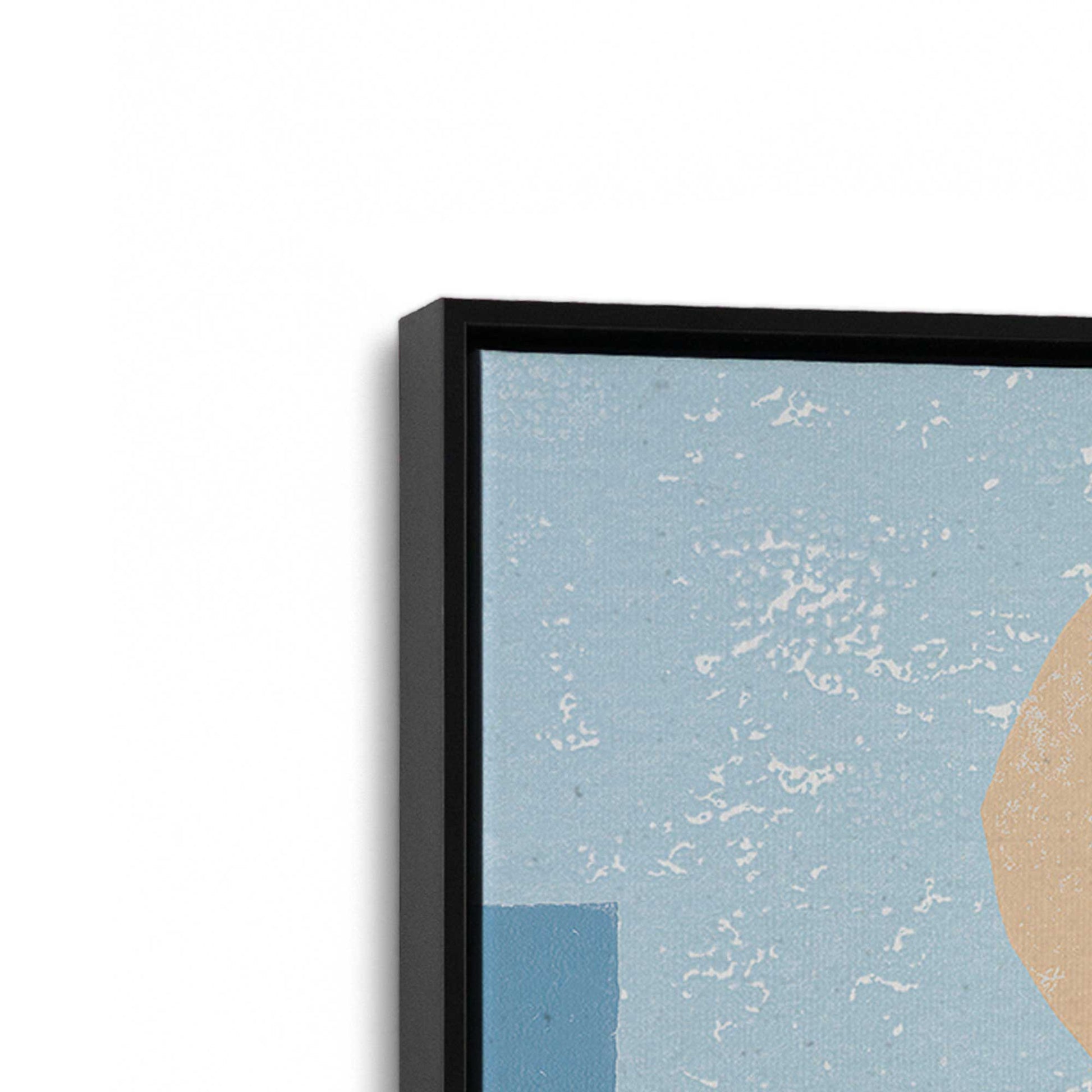 [Color:Satin Black], Picture of art in a Satin Black frame at an angle