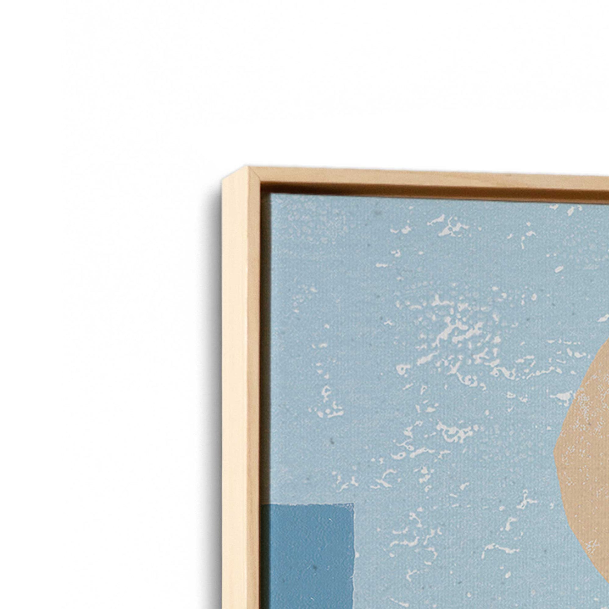[Color:American Maple], Picture of art in a American Maple frame at an angle