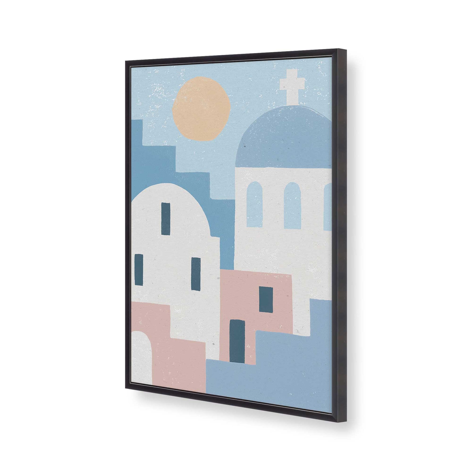 [Color:Weathered Zinc], Picture of art in a Weathered Zinc frame of the corner