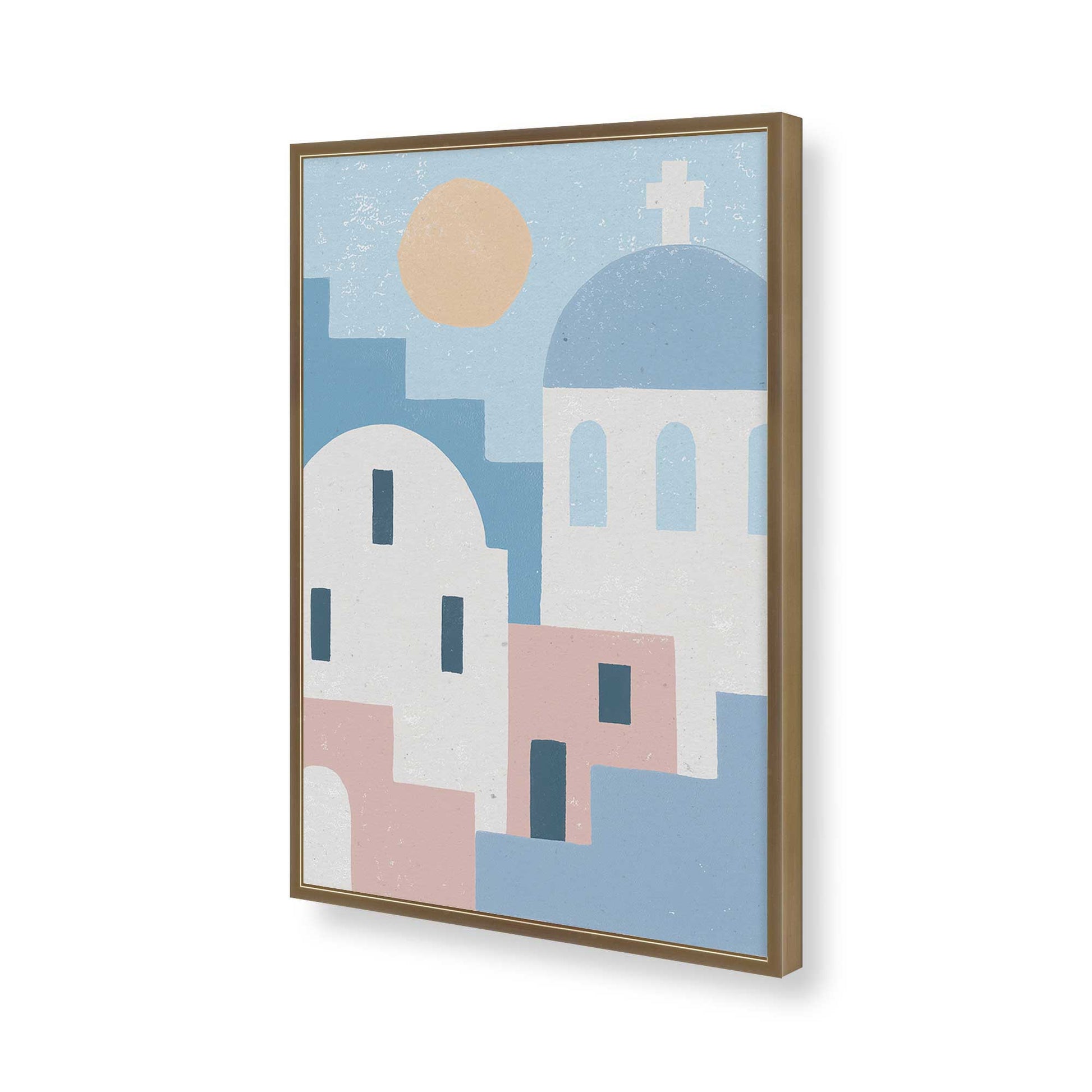 [Color:Brushed Gold], Picture of art in a Brushed Gold frame of the corner