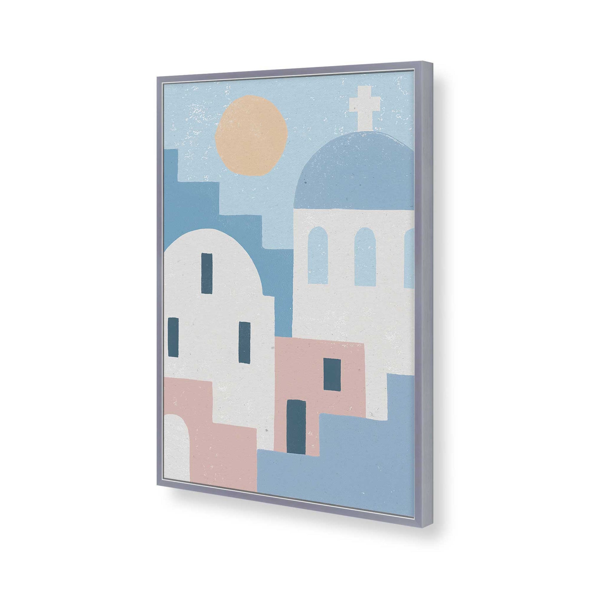 [Color:Polished Chrome], Picture of art in a Polished Chrome frame of the corner