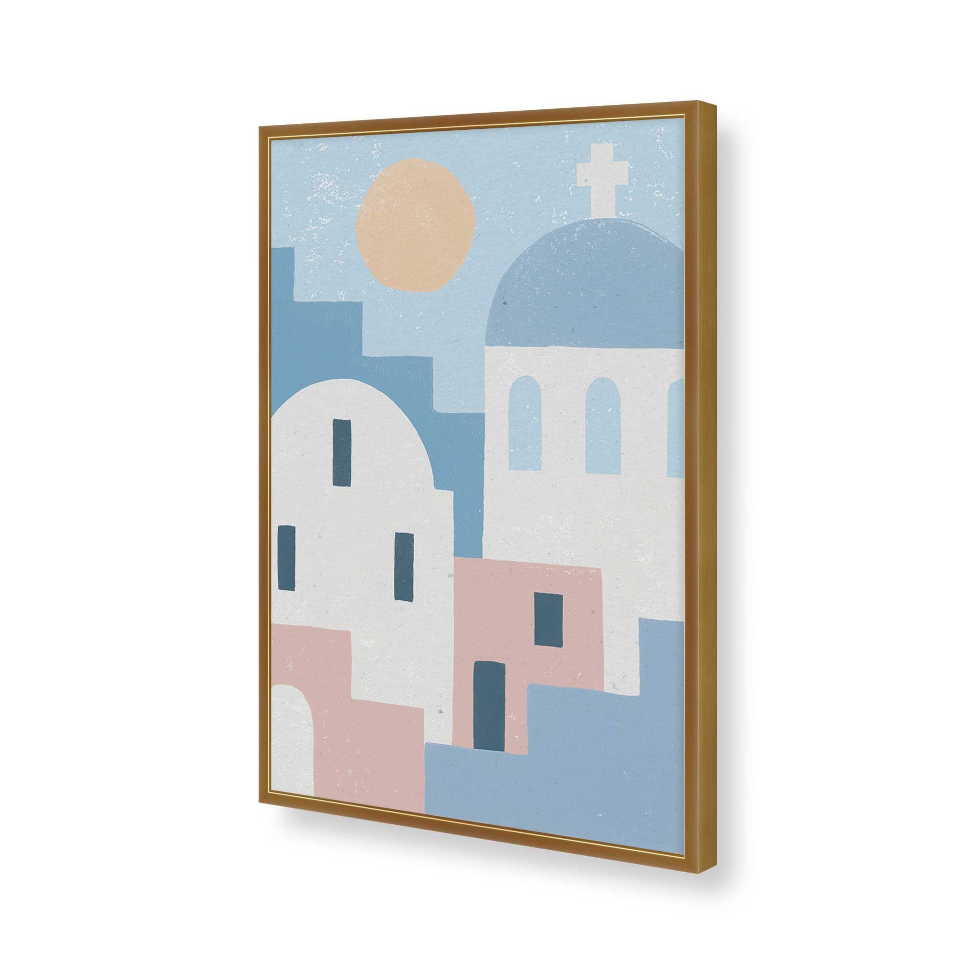 [Color:Polished Gold], Picture of art in a Polished Gold frame of the corner