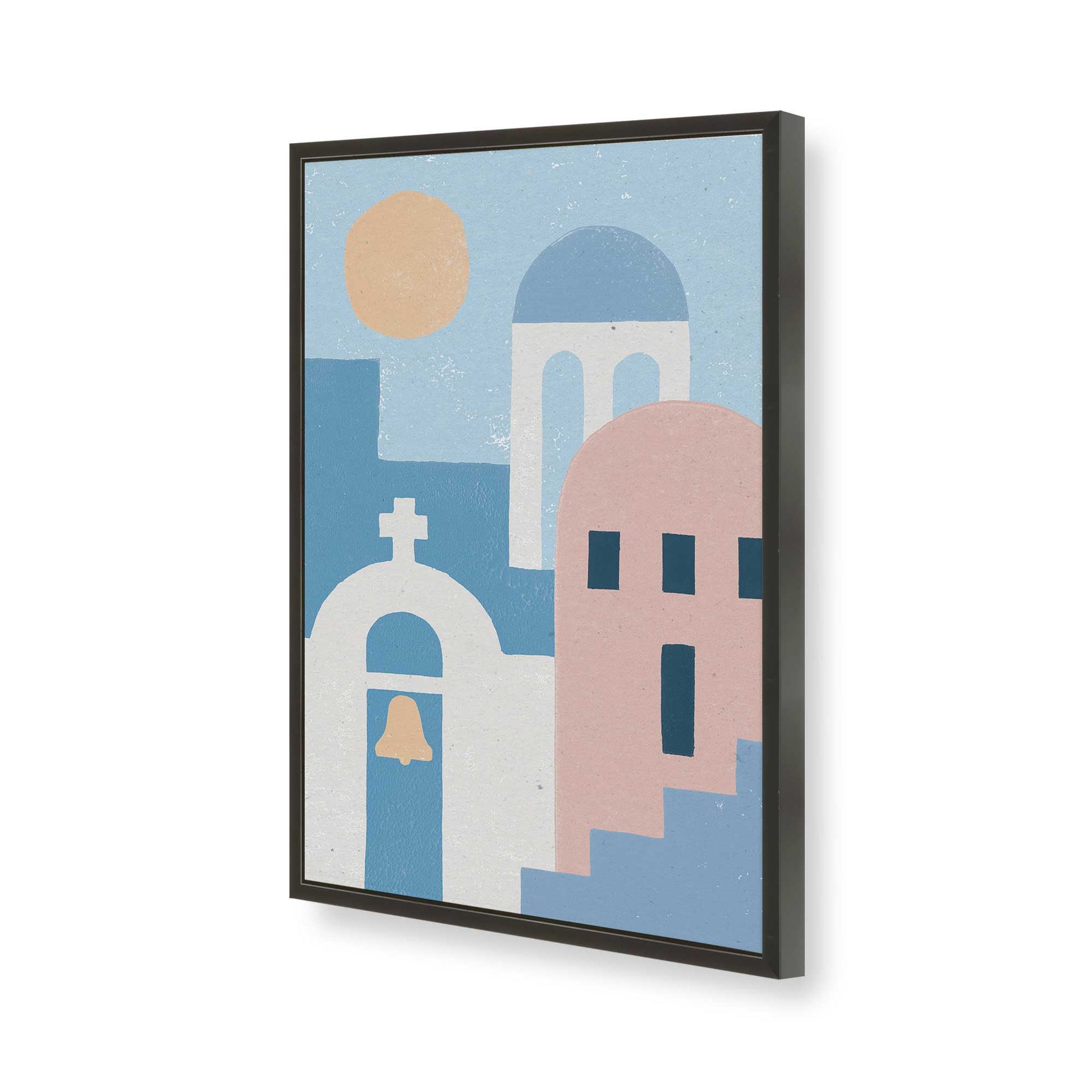 [Color:Satin Black], Picture of art in a Satin Black frame of the corner