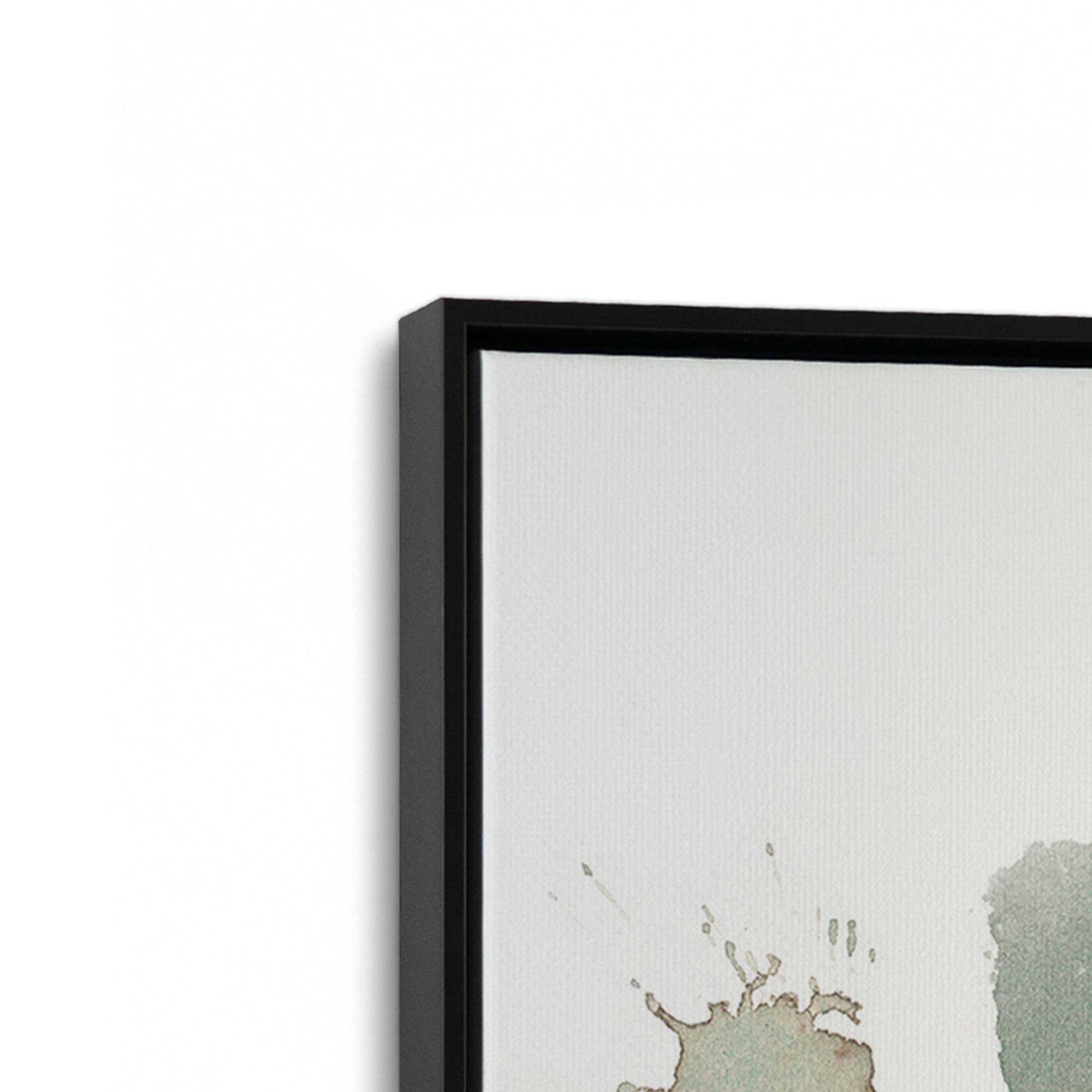 [Color:Satin Black], Picture of art in a Satin Black frame at an angle