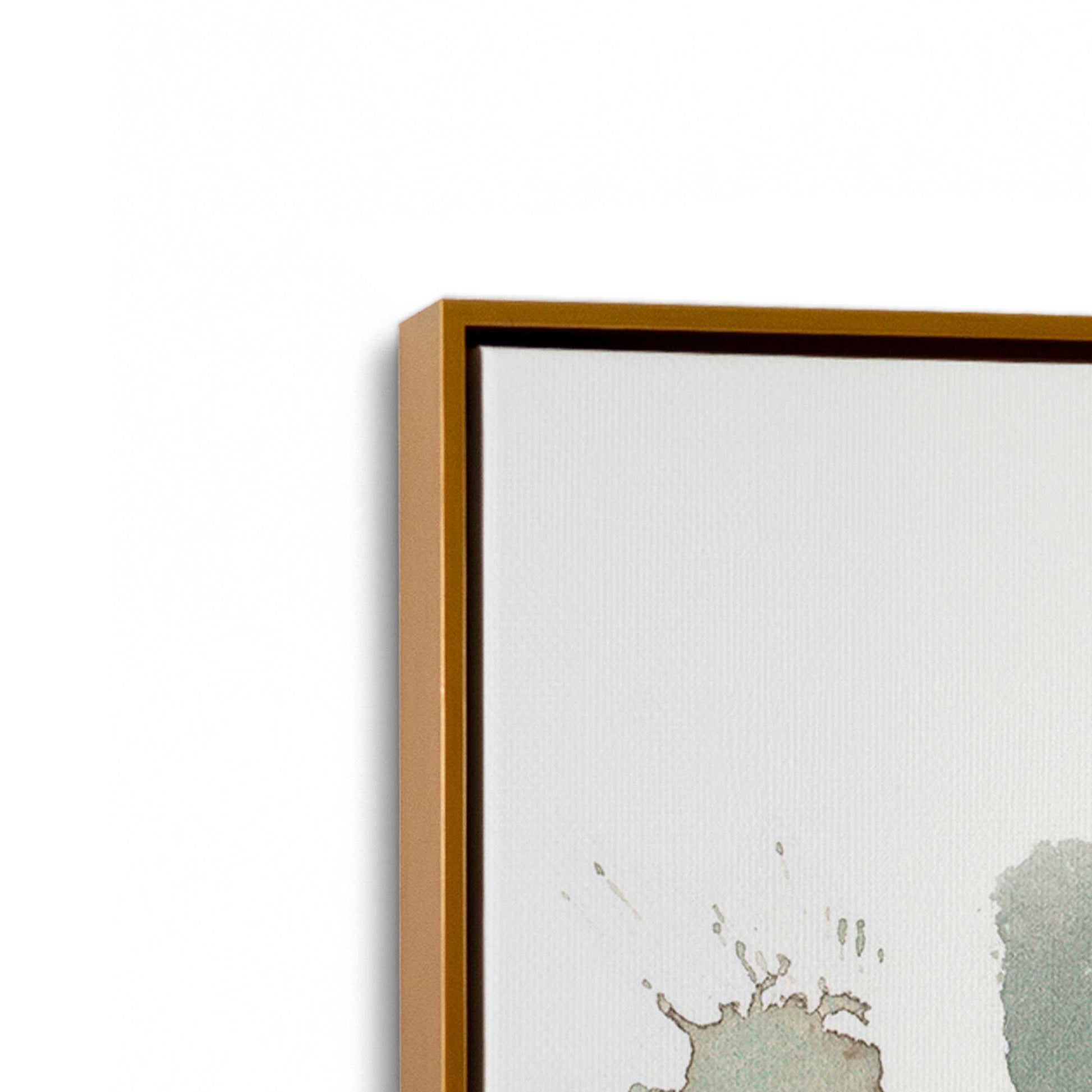 [Color:Polished Gold], Picture of art in a Polished Gold frame at an angle
