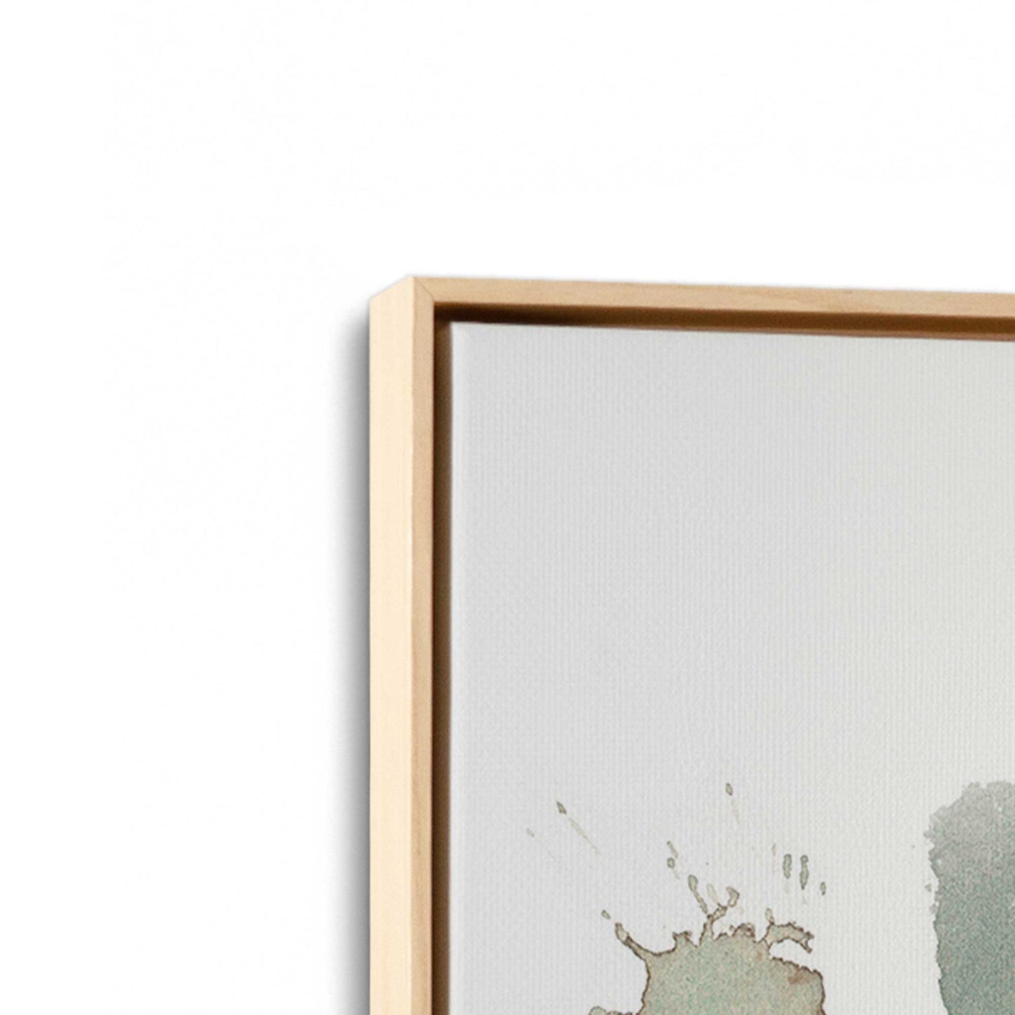 [Color:American Maple], Picture of art in a American Maple frame at an angle