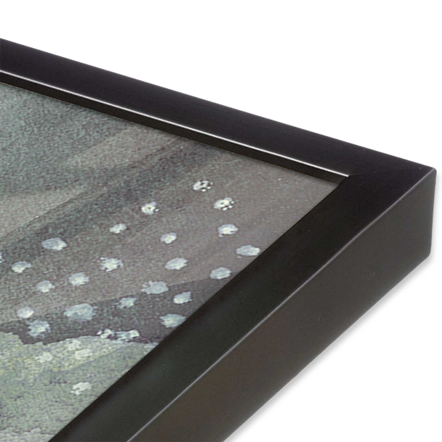 [Color:Weathered Zinc], Picture of art in a Weathered Zinc frame at an angle