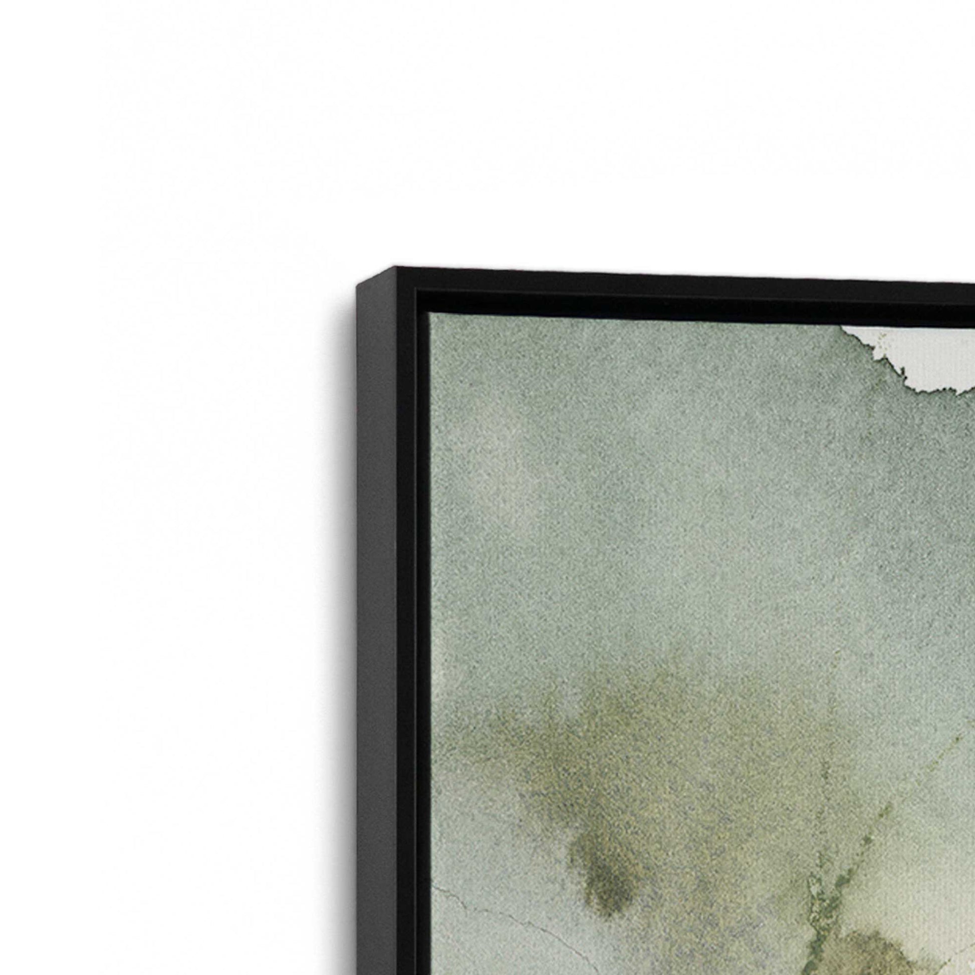[Color:Satin Black], Picture of art in a Satin Black frame at an angle