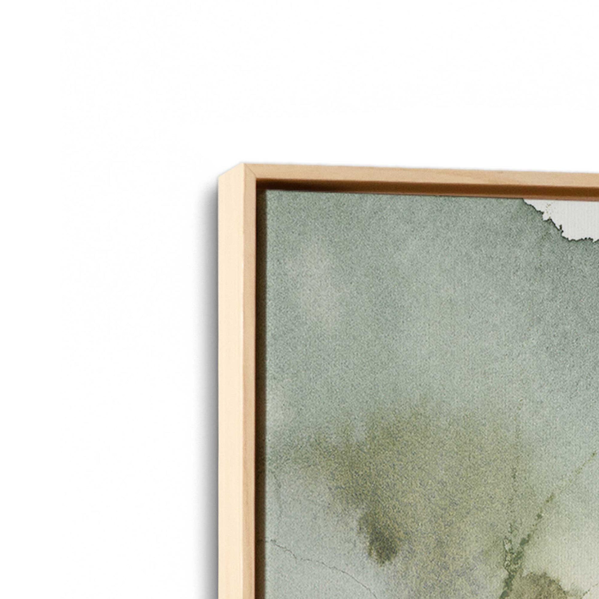[Color:American Maple], Picture of art in a American Maple frame at an angle