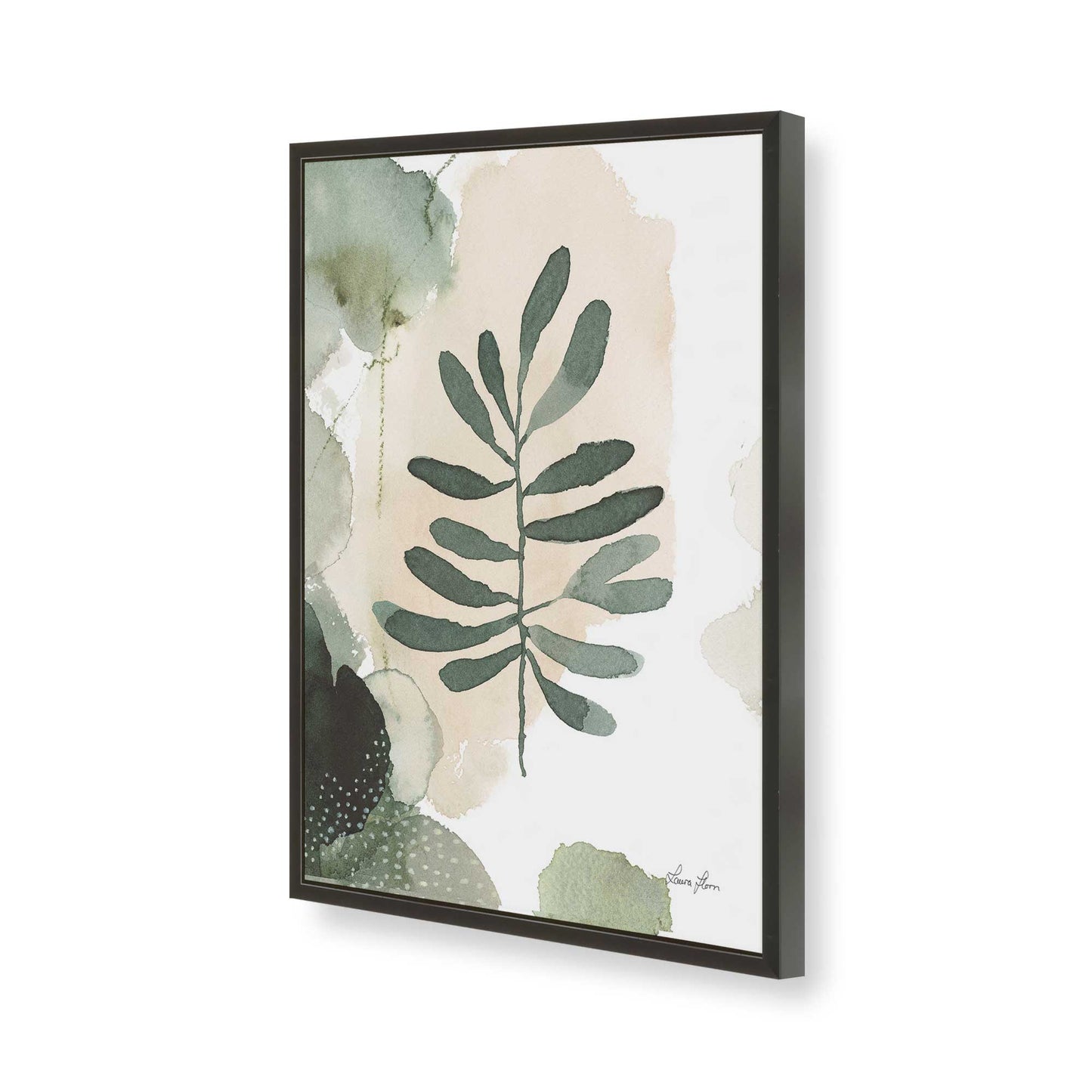 [Color:Satin Black], Picture of art in a Satin Black frame of the corner