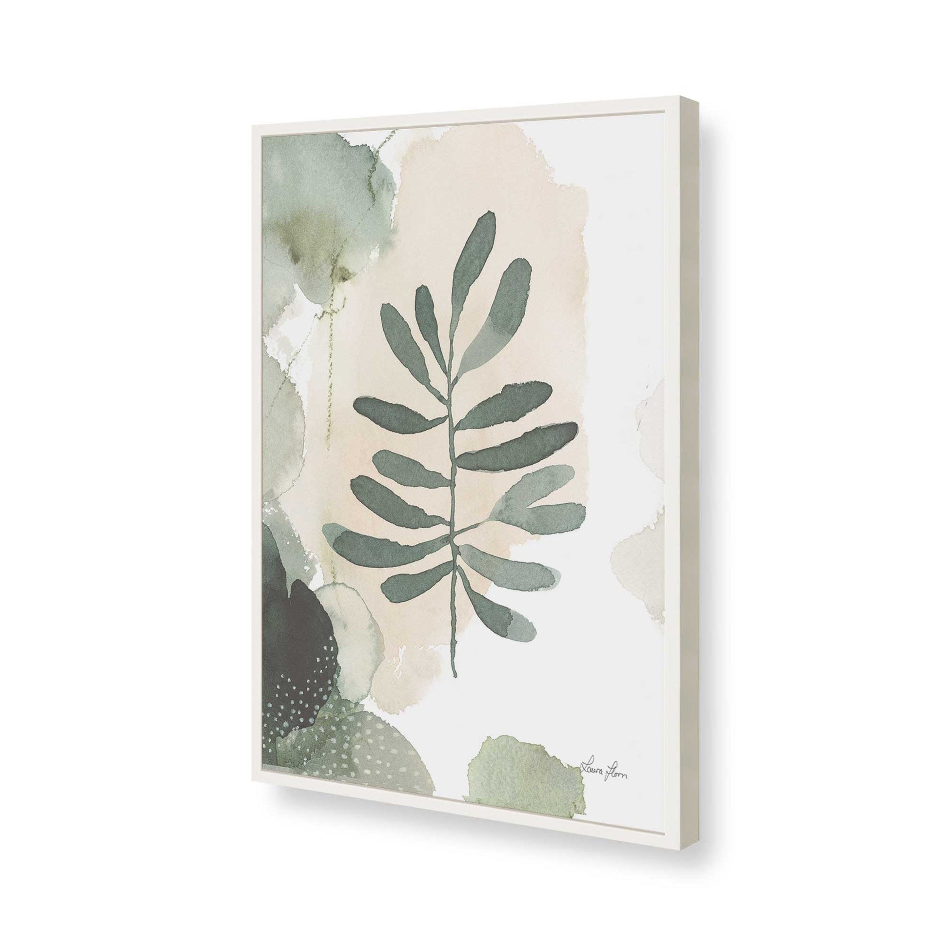 [Color:Opaque White], Picture of art in a Opaque White frame of the corner