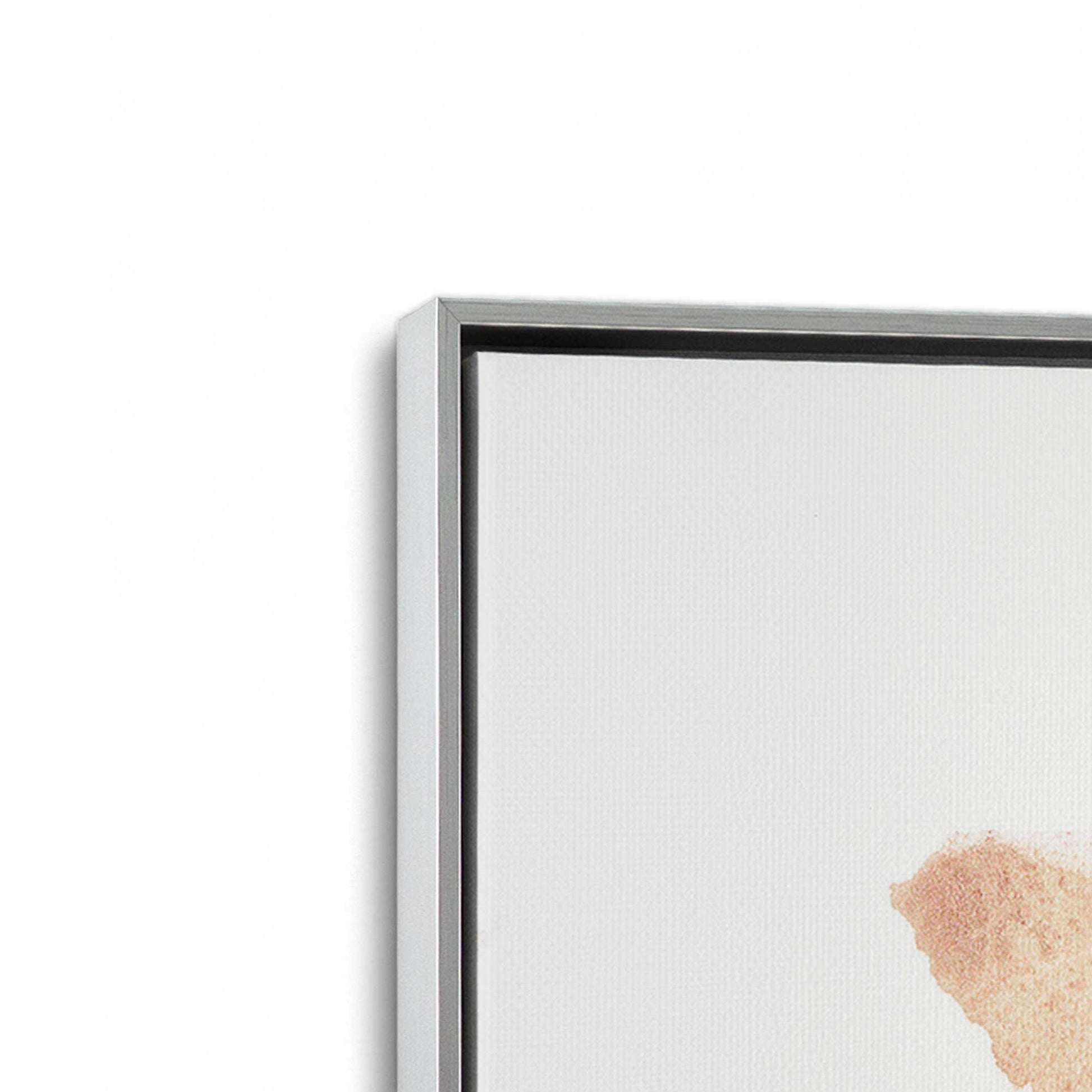 [Color:Polished Chrome], Picture of art in a Polished Chrome frame at an angle